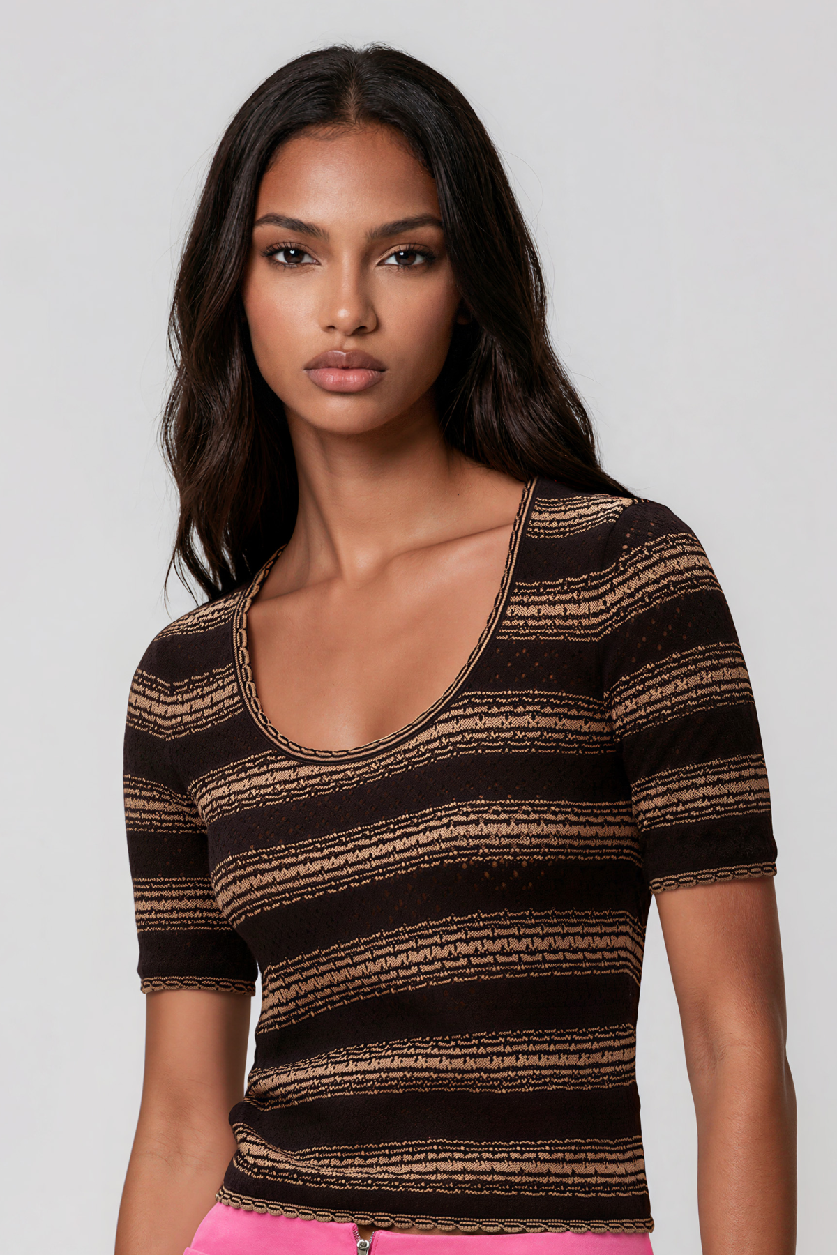 Kaiyo Short Sleeve Stripe Shorts Set
