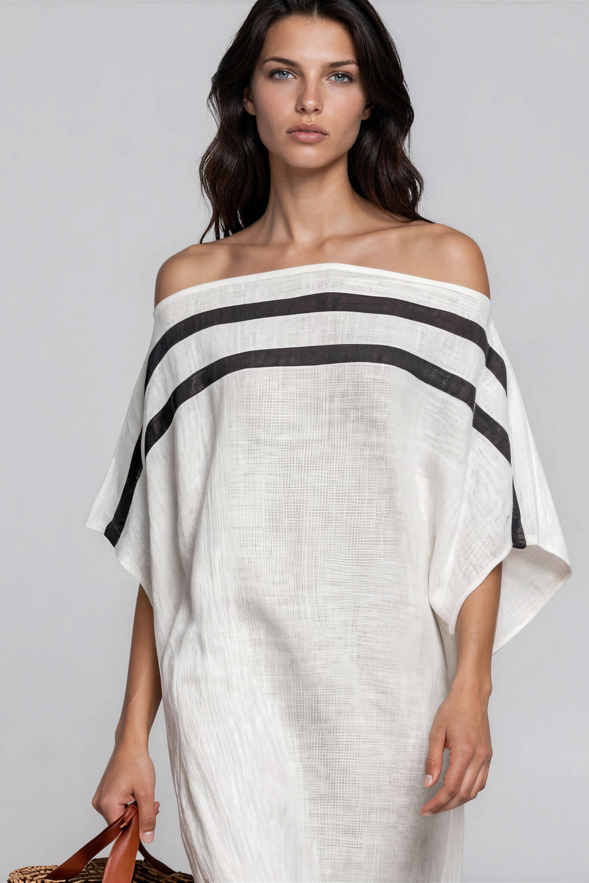 Intan Stripe Off Shoulder Maxi Dress