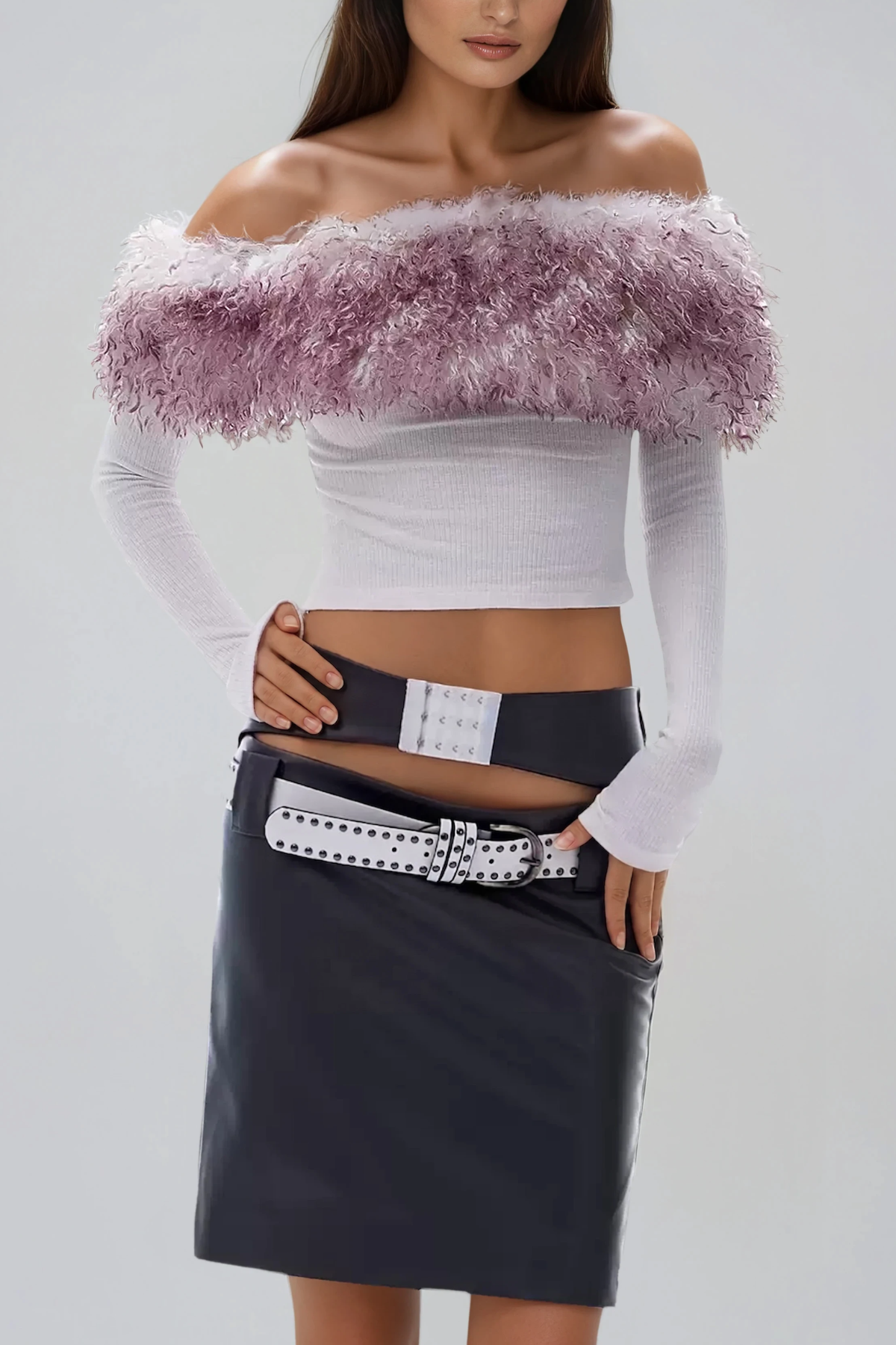 Henriette Cutout Belt Mini Skirt