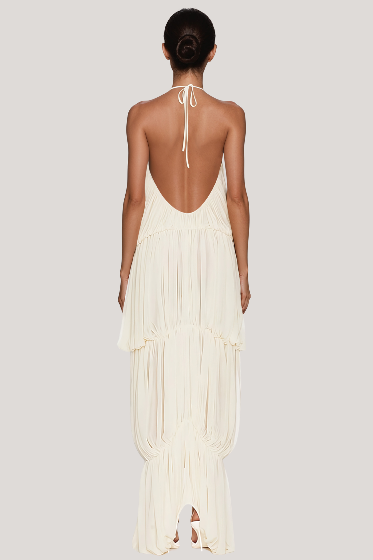 Kiara Halter Neck Draped Maxi Dress