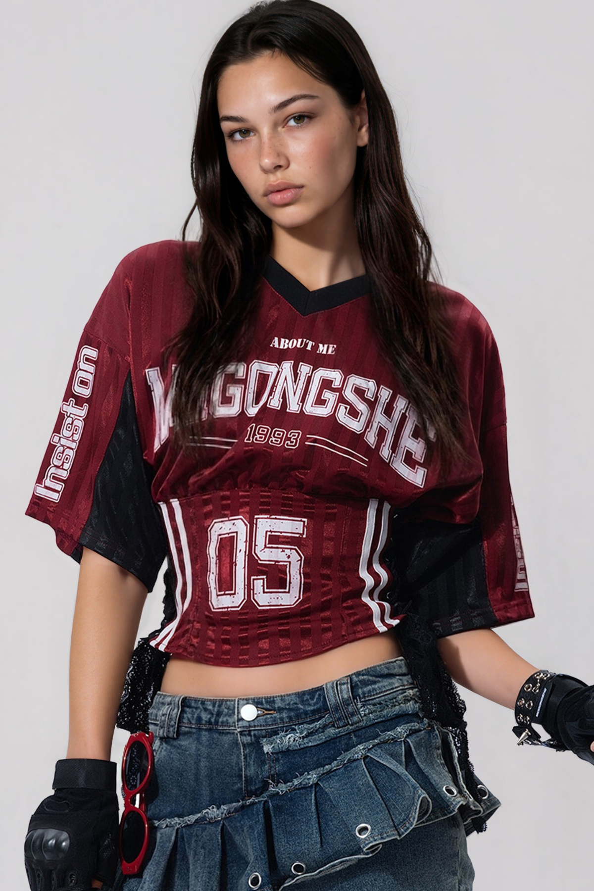 Kaloni Crop Print Top