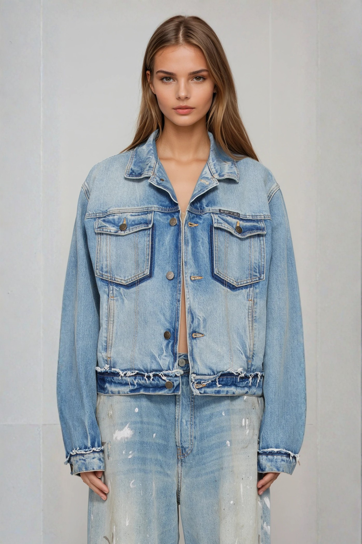 Giovanni Denim Bleached Jacket