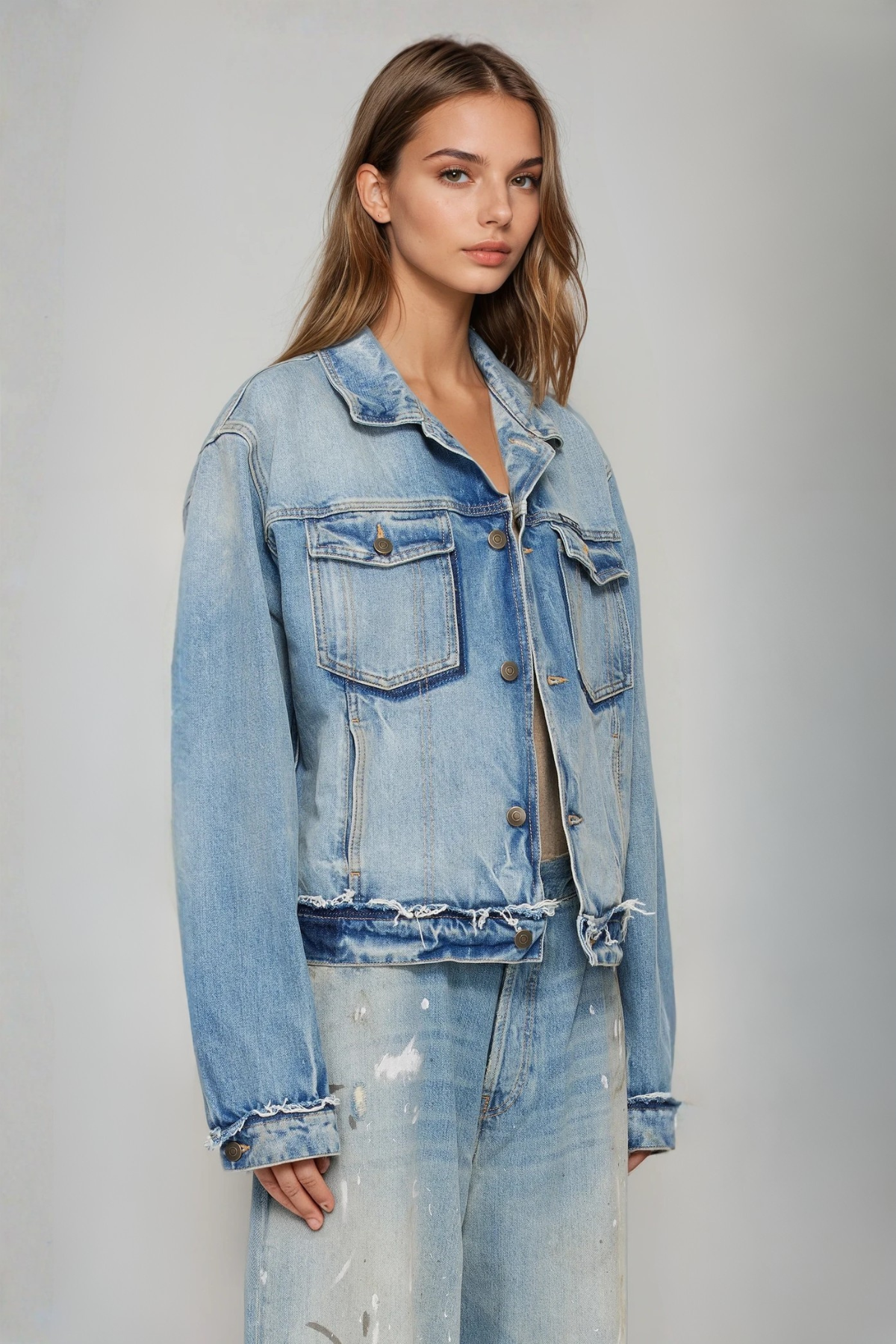 Giovanni Denim Bleached Jacket