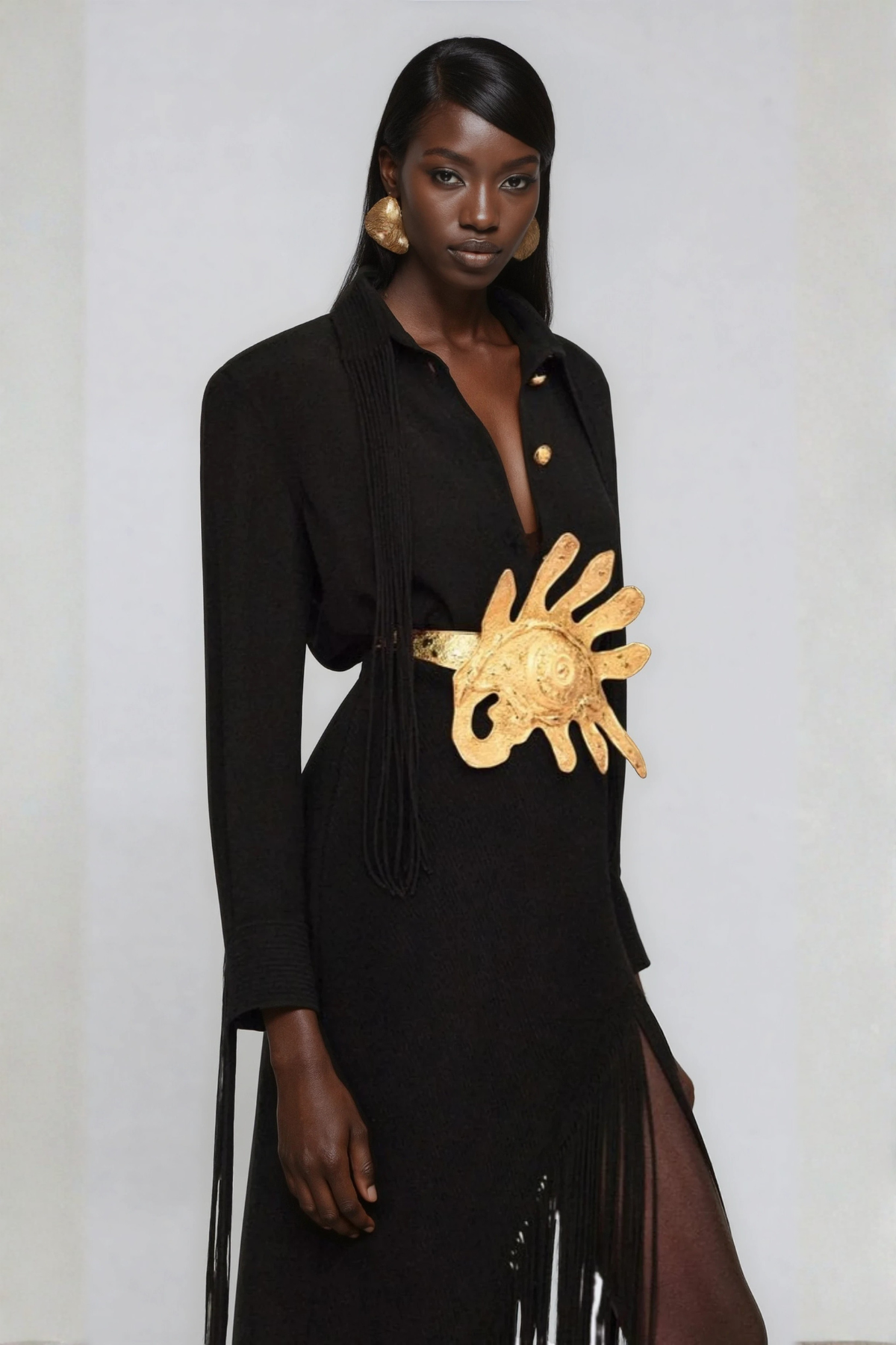 Girisha Embellished Fringe Maxi Dress