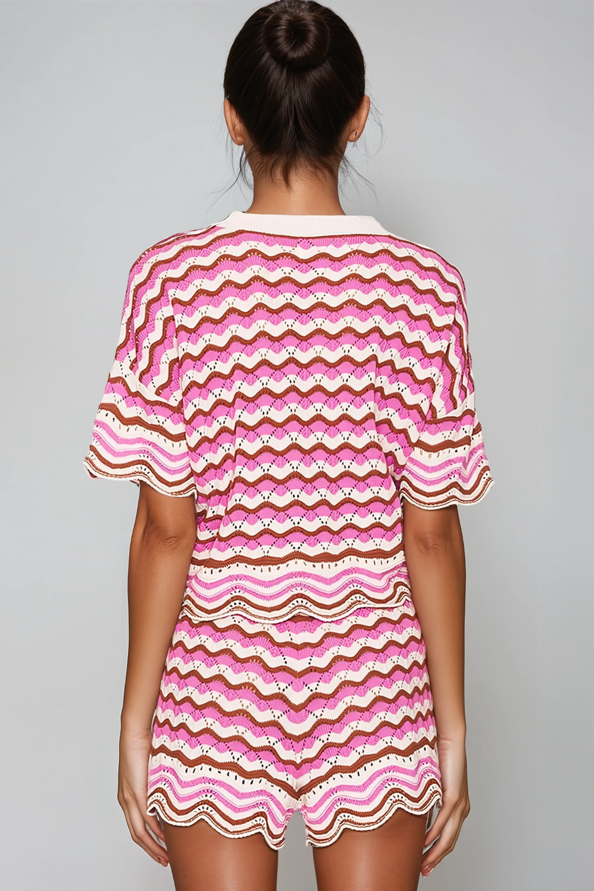 Henry Stripe Knit Shorts Set