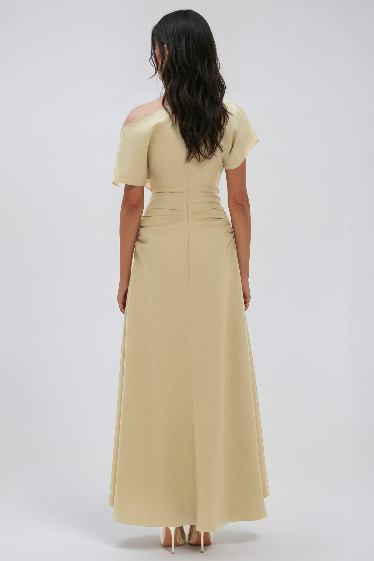 Janeka Asymmetric Ruch Maxi Dress