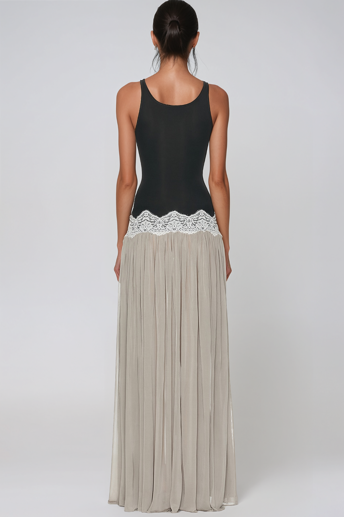 Jayadeva Cutout Lace Ruch Maxi Dress