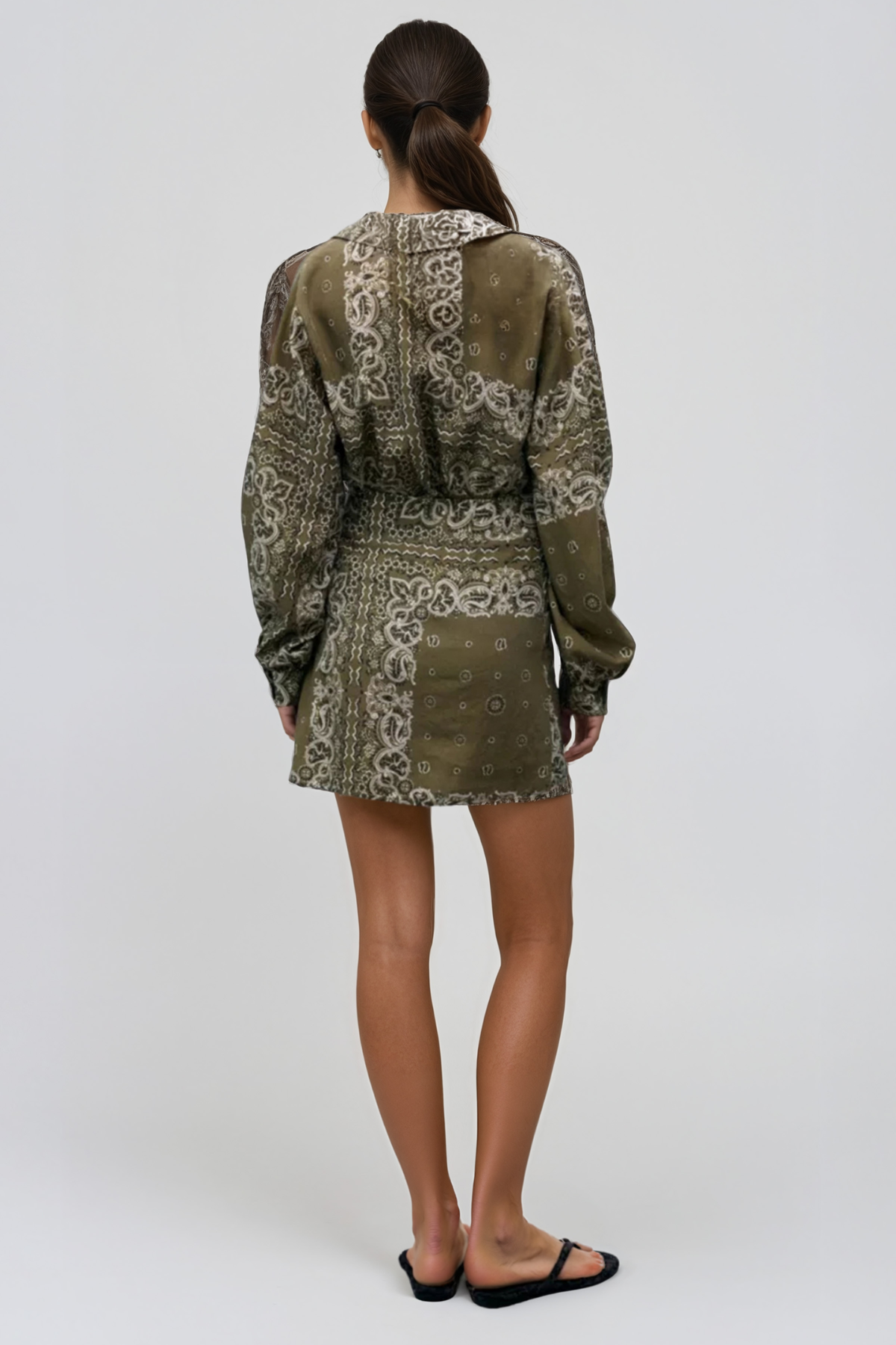 Janetta Long Sleeve Floral Mini Skirt Set