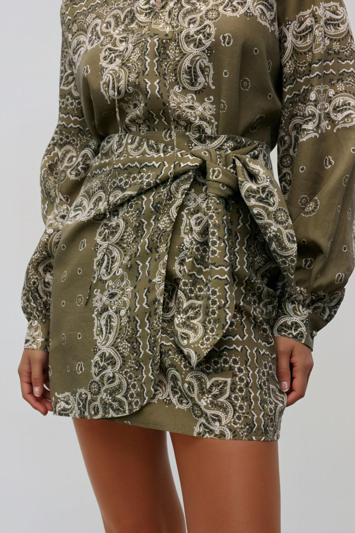 Janetta Long Sleeve Floral Mini Skirt Set