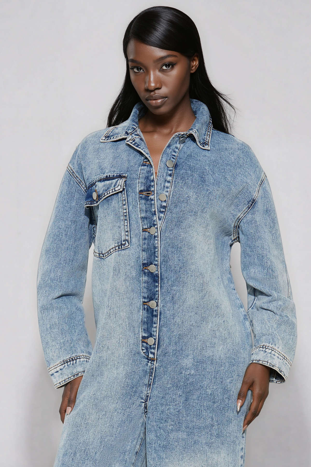 Jacklyn Button Denim Jumpsuit