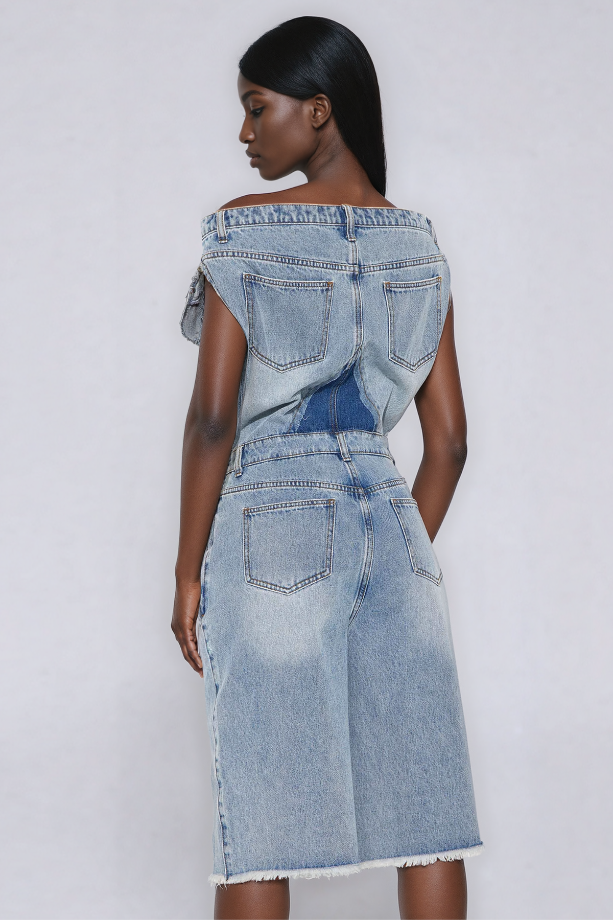 Jazmine Deconstruct Denim Jumpsuit