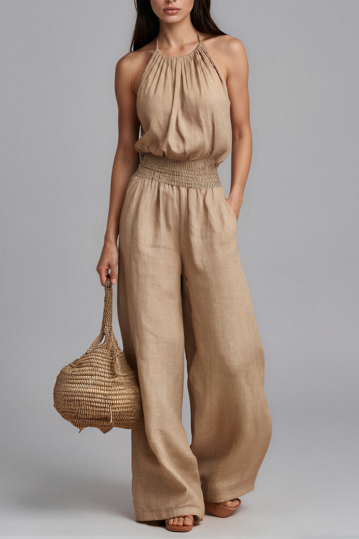 Yota Halter Neck Pants Set