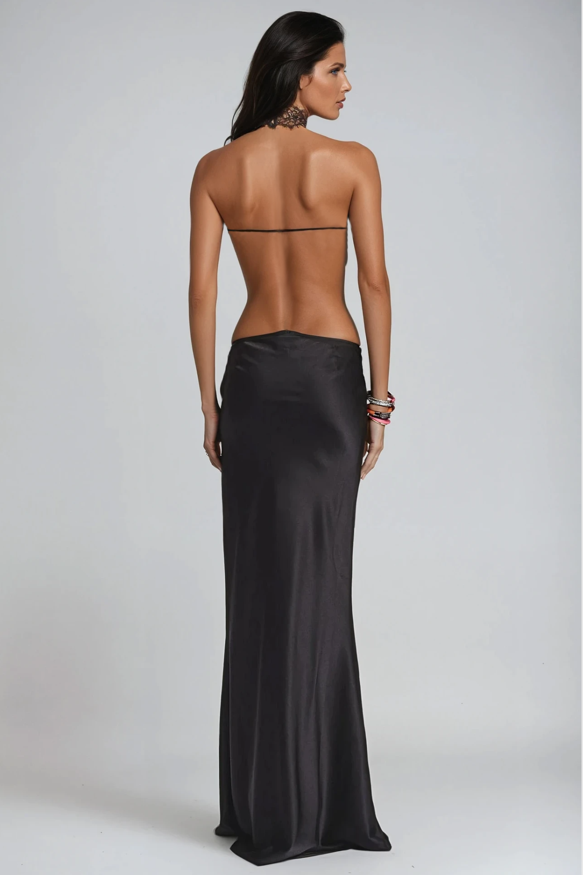 Federica Strapless Deconstruct Lace Maxi Dress