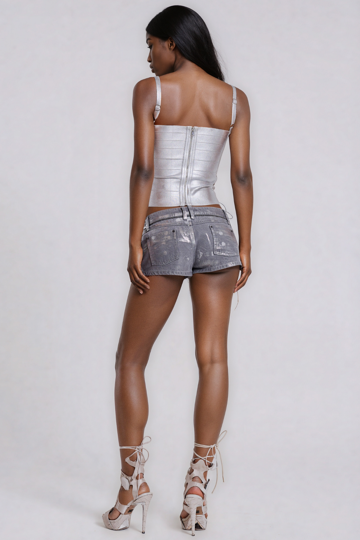 Bandage Spaghetti Metalic Top
