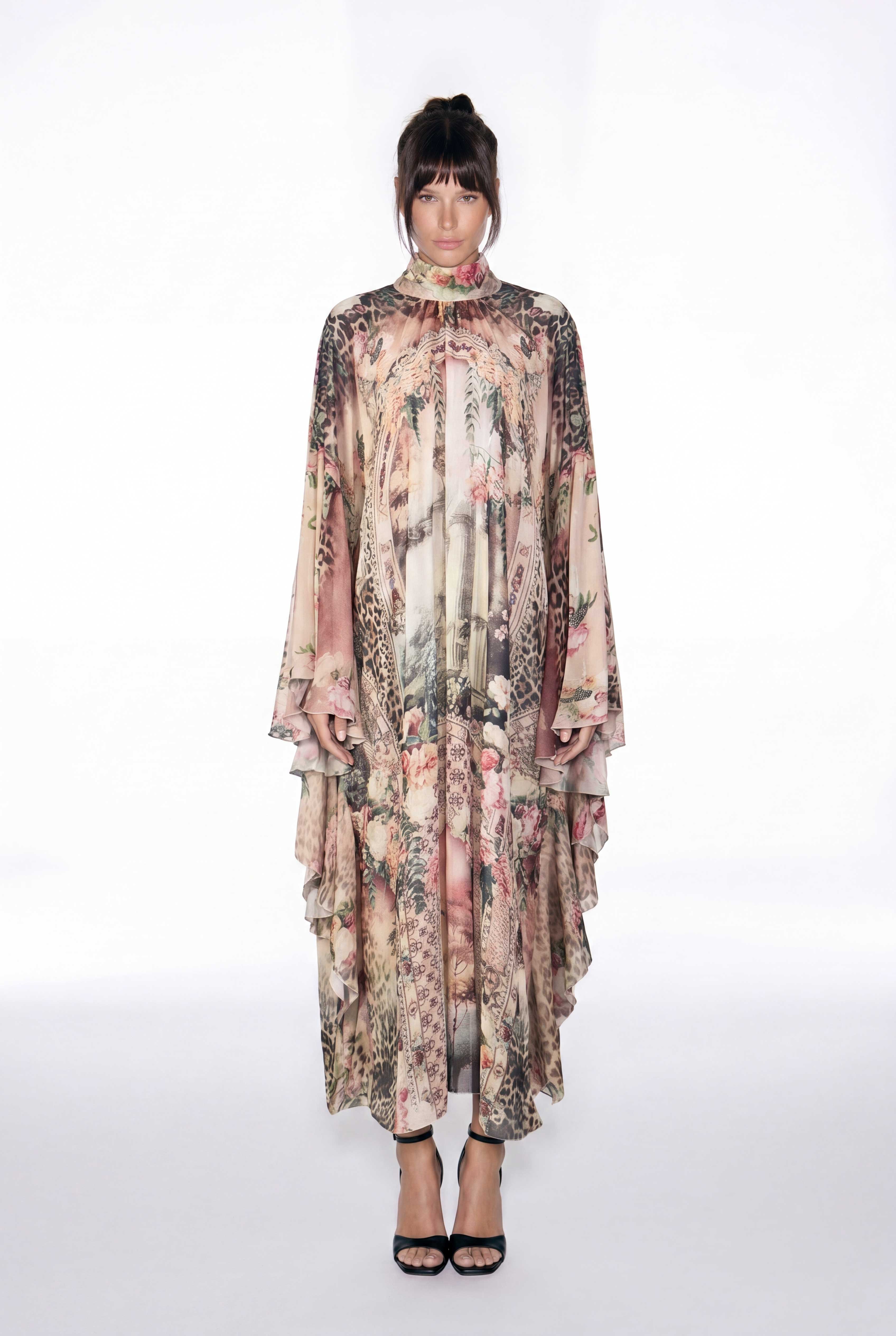 Giuliana Ruffle Print Maxi Dress