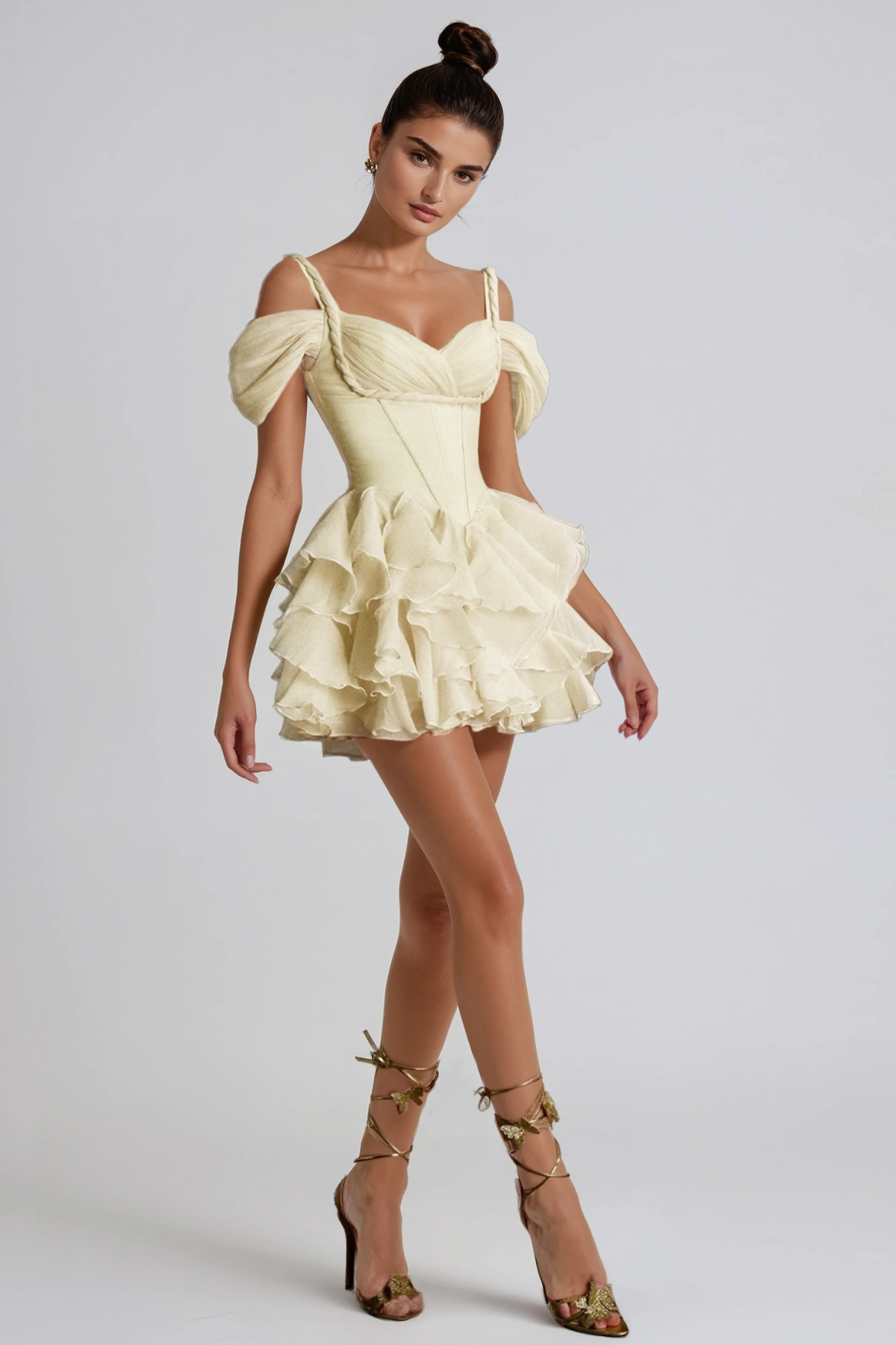 Hannelore Corset Ruffle Mini Dress