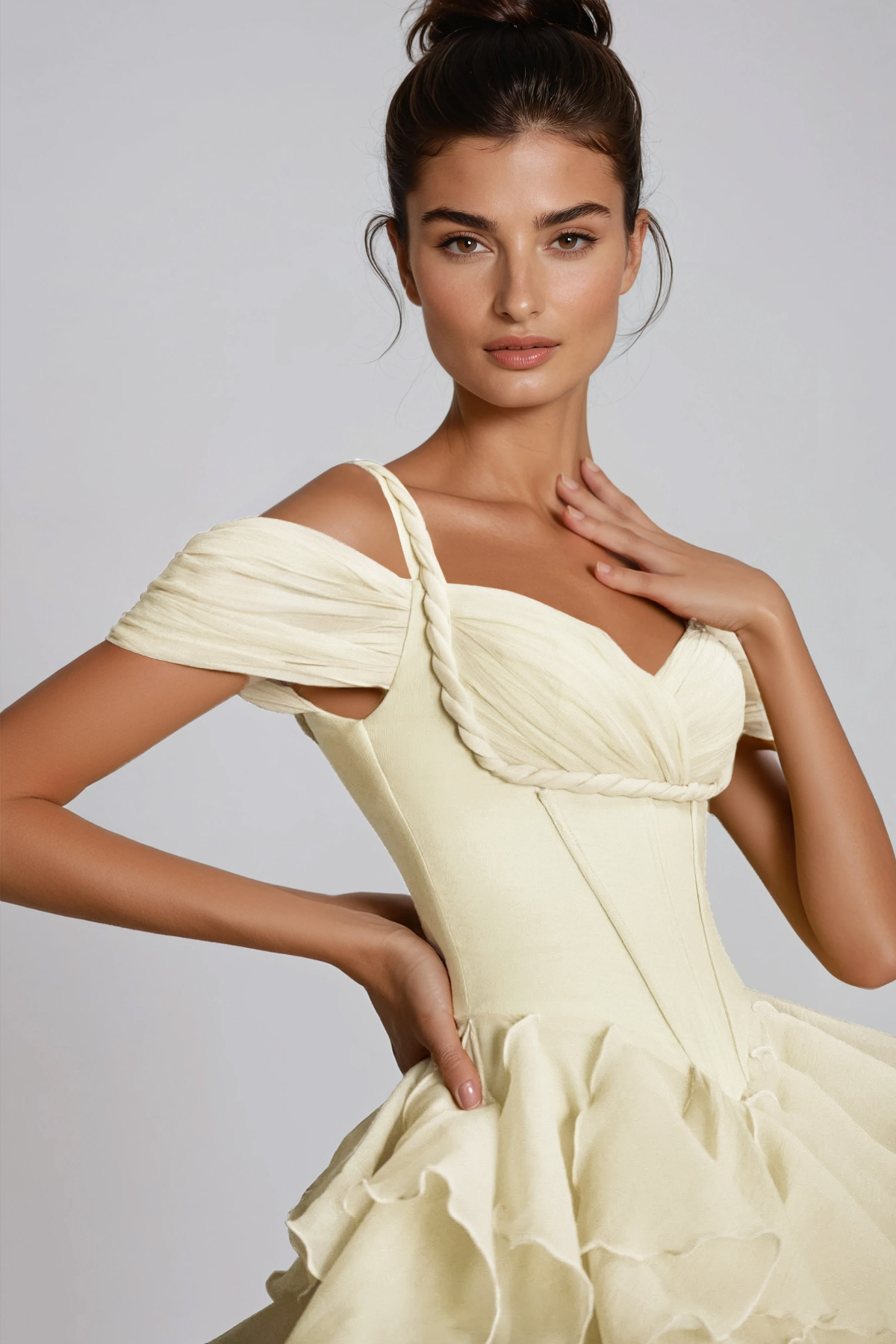 Hannelore Corset Ruffle Mini Dress