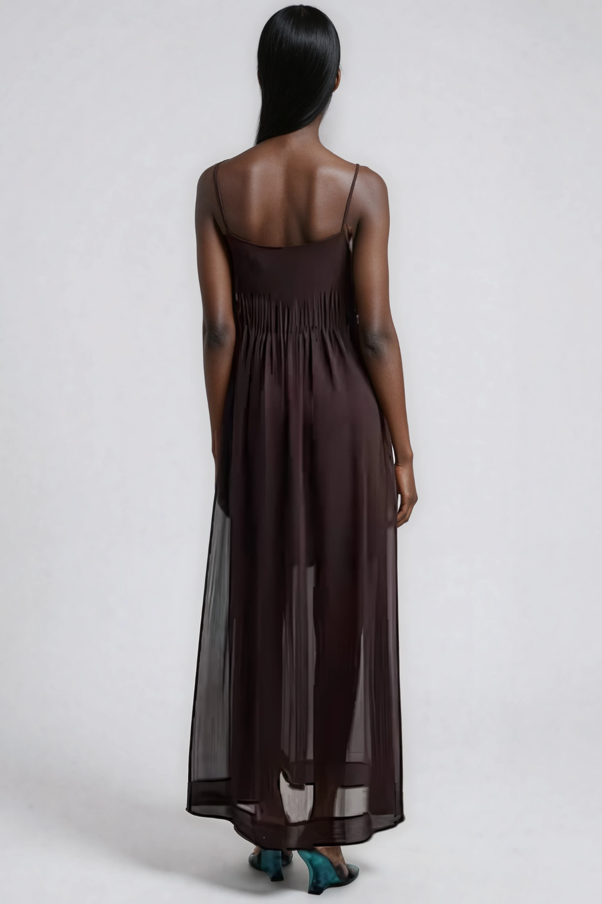 Haralampi Spaghetti Ruch Sequin Maxi Dress