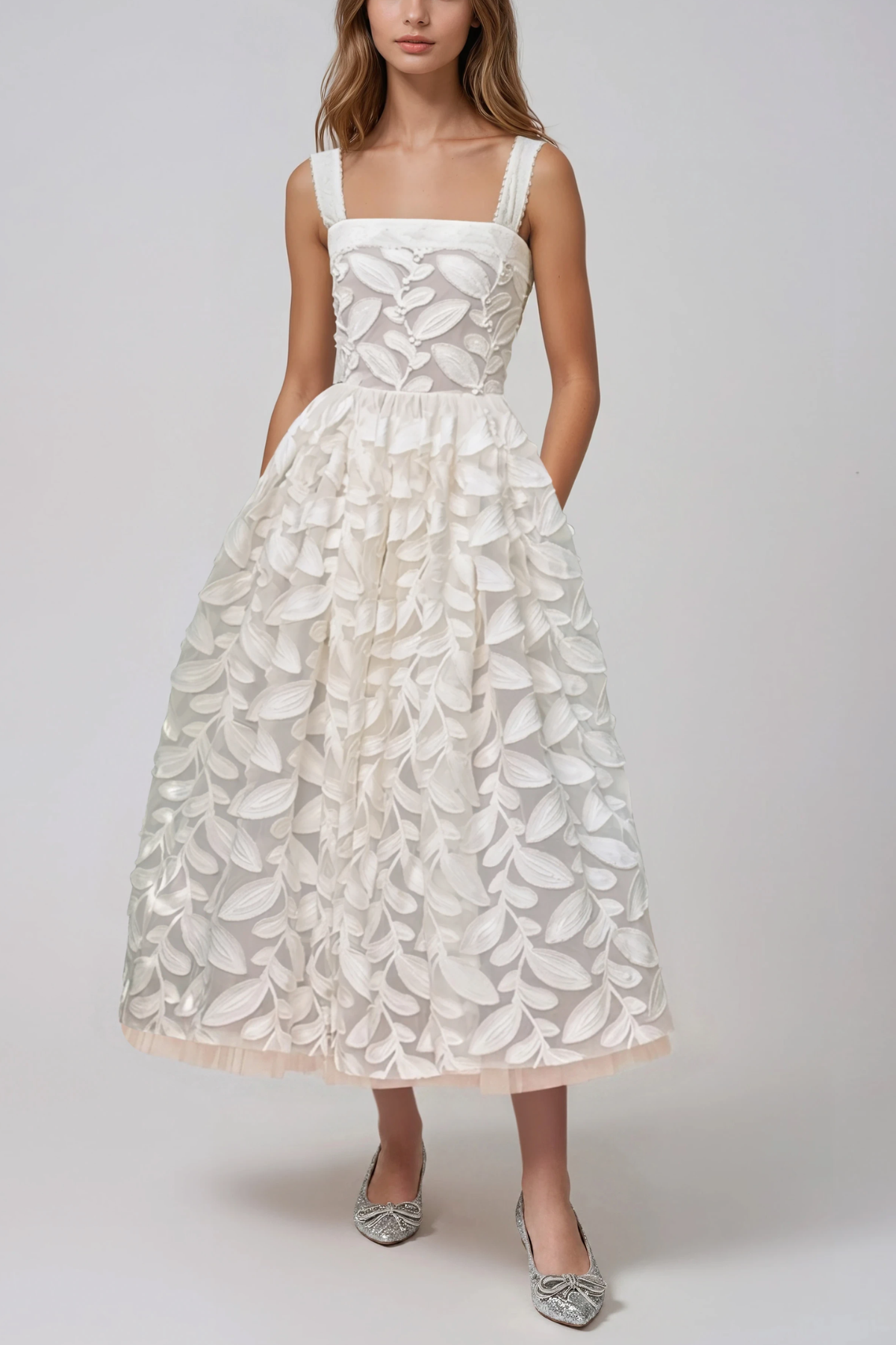 Hernando Embroidered Mesh Maxi Dress