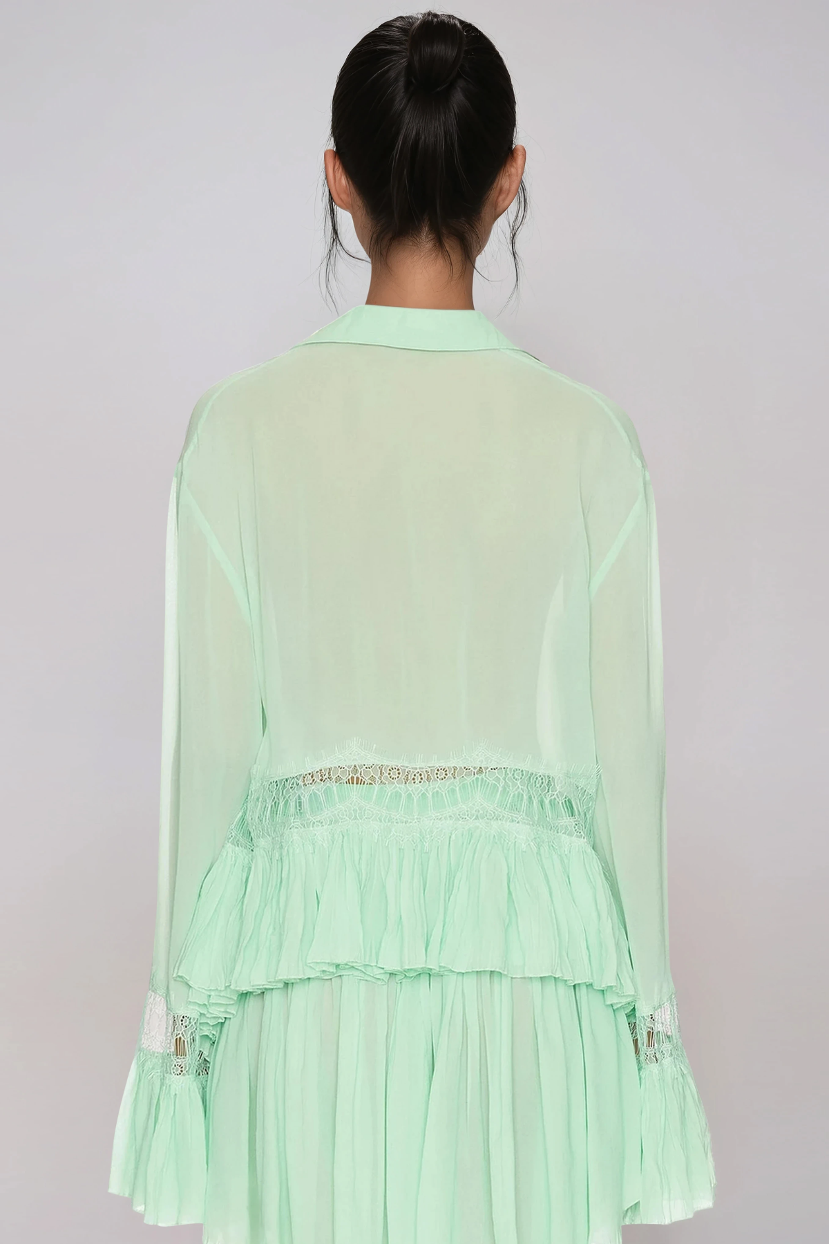 Henrik Lace Tie Up Ruffle Shorts Set
