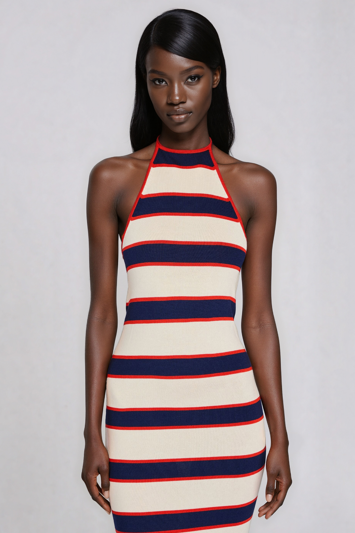 Jalila ColorBlock Stripe Midi Dress