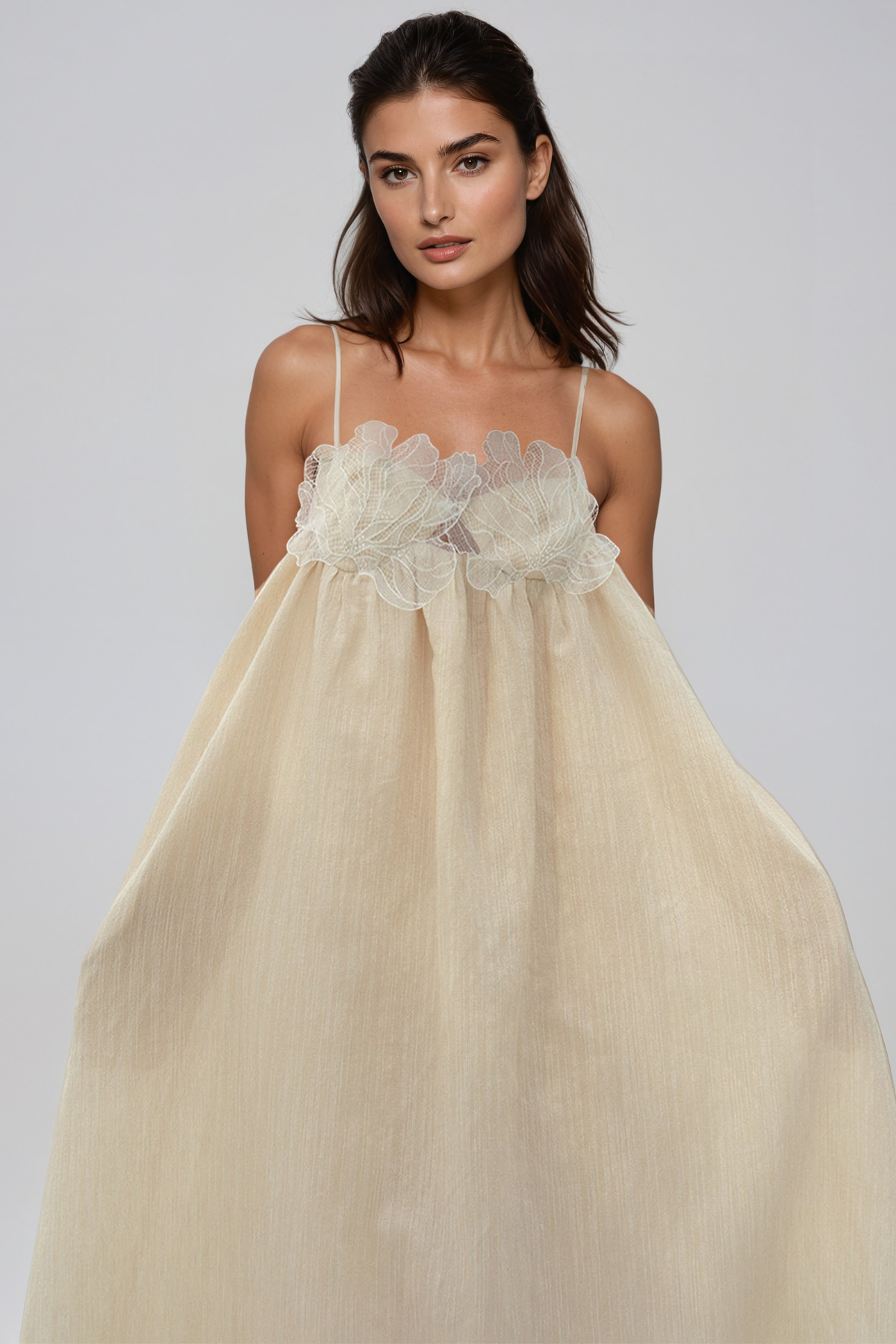 Jaxton Spaghetti Flower Maxi Dress