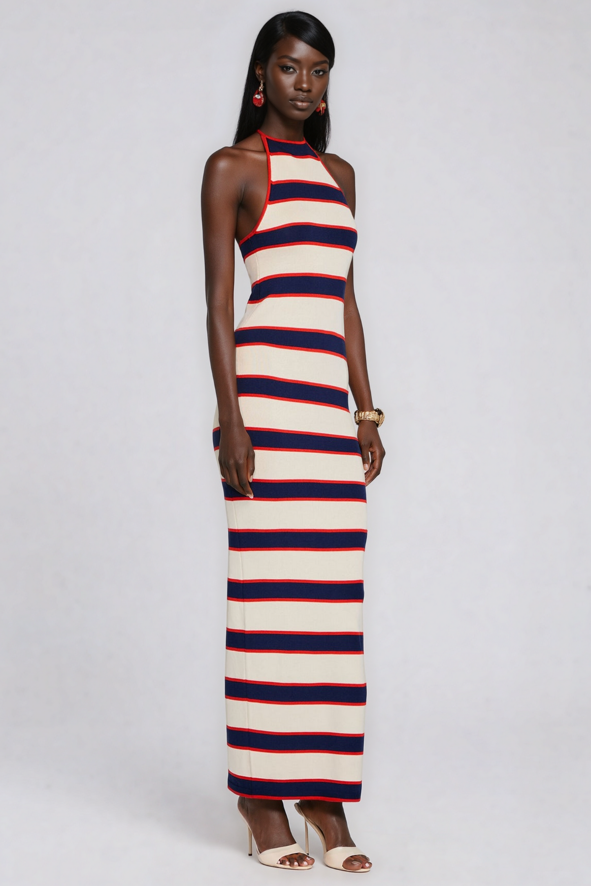 Jalila ColorBlock Stripe Midi Dress