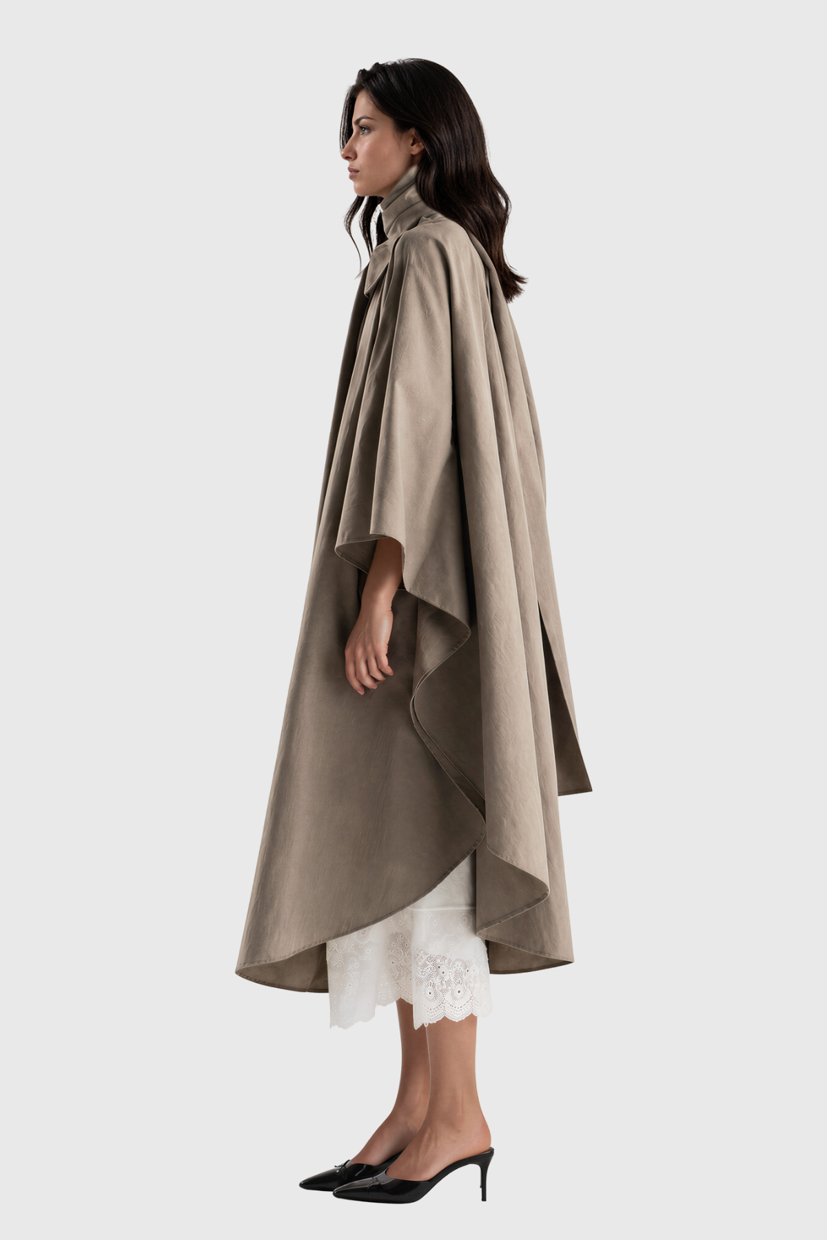Kitena Batwing Sleeve  Scarf Jacket