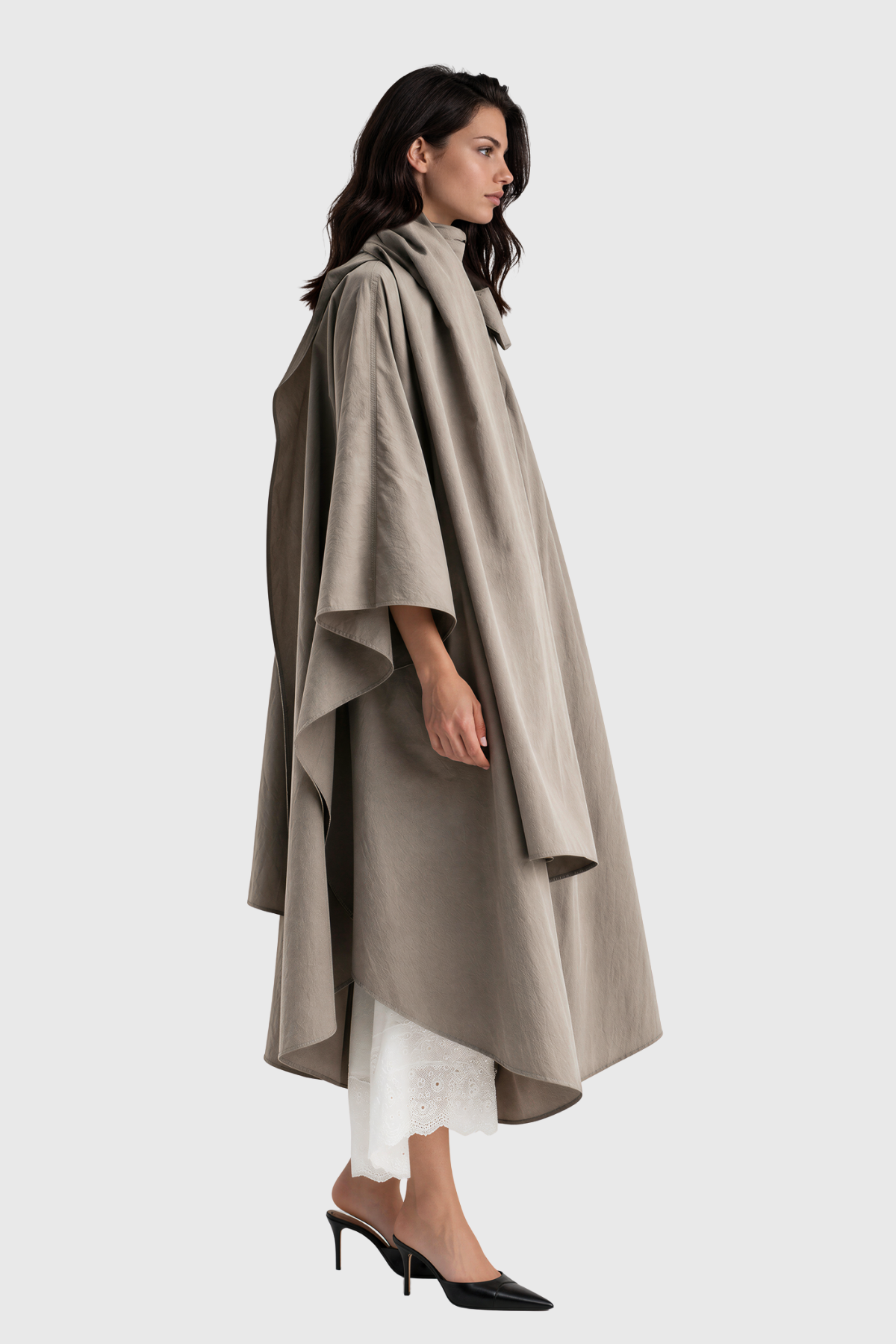 Kitena Batwing Sleeve  Scarf Jacket