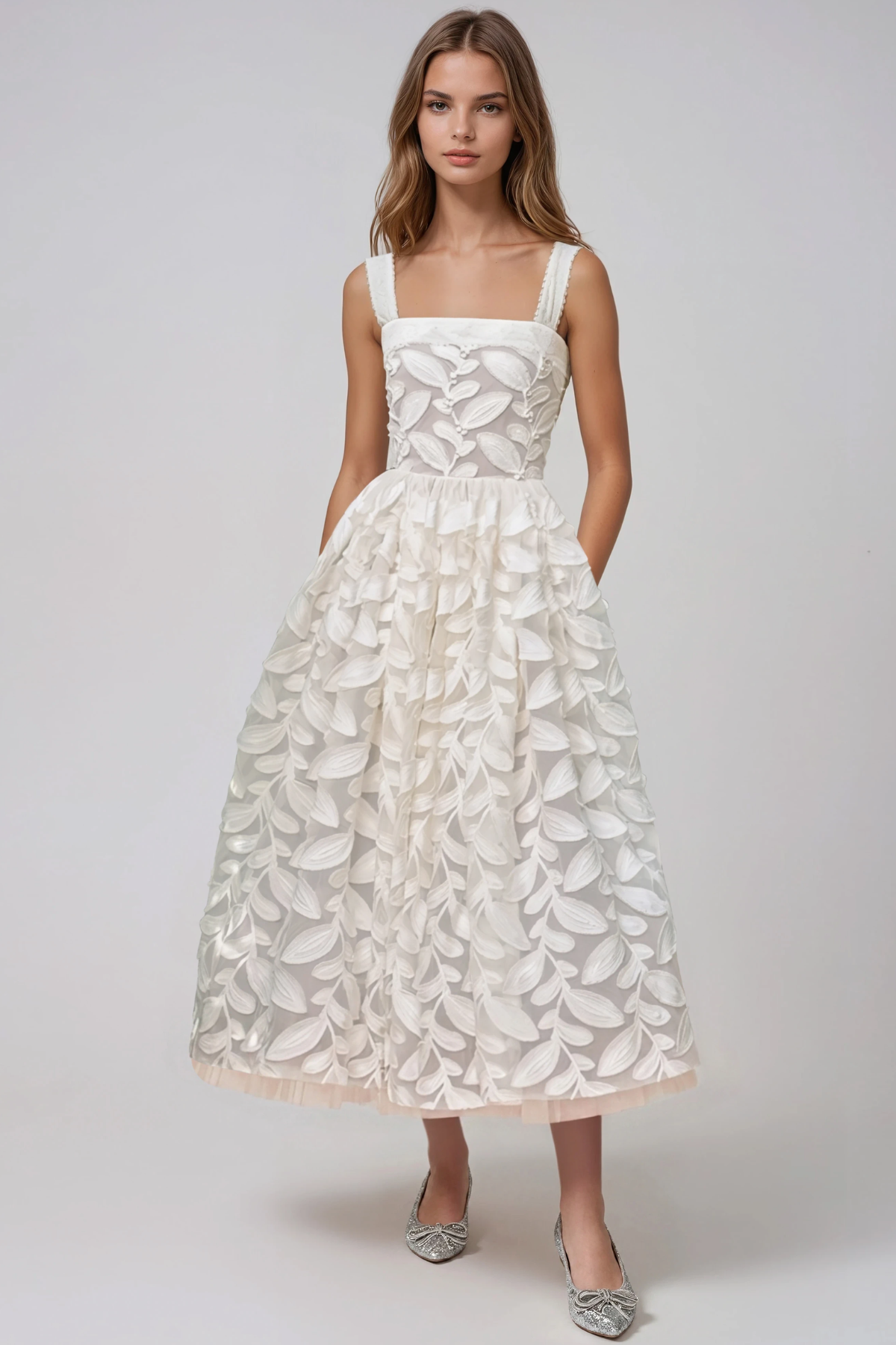 Hernando Embroidered Mesh Maxi Dress