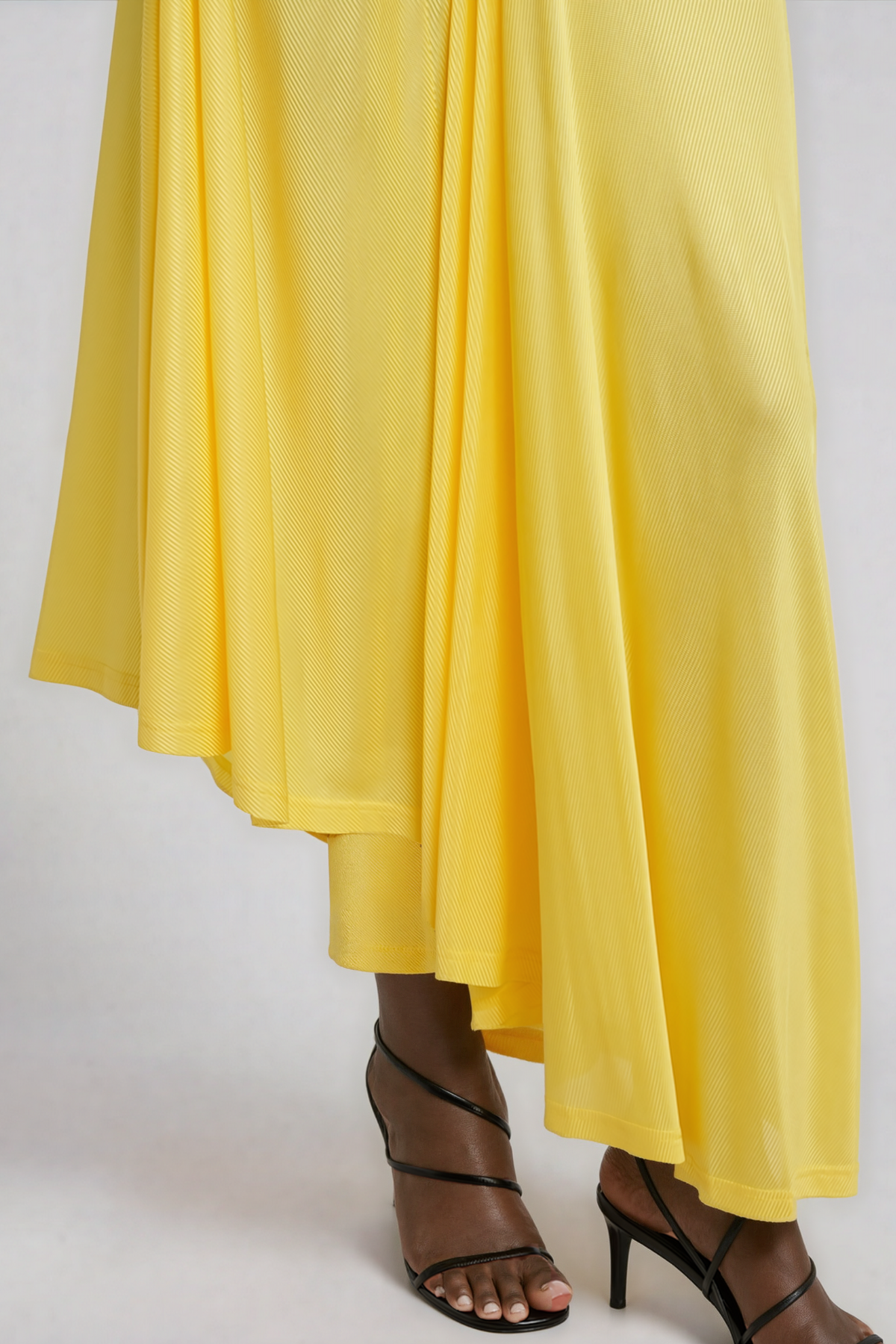 Jaliyah Asymmetrical Ruch Midi Dress