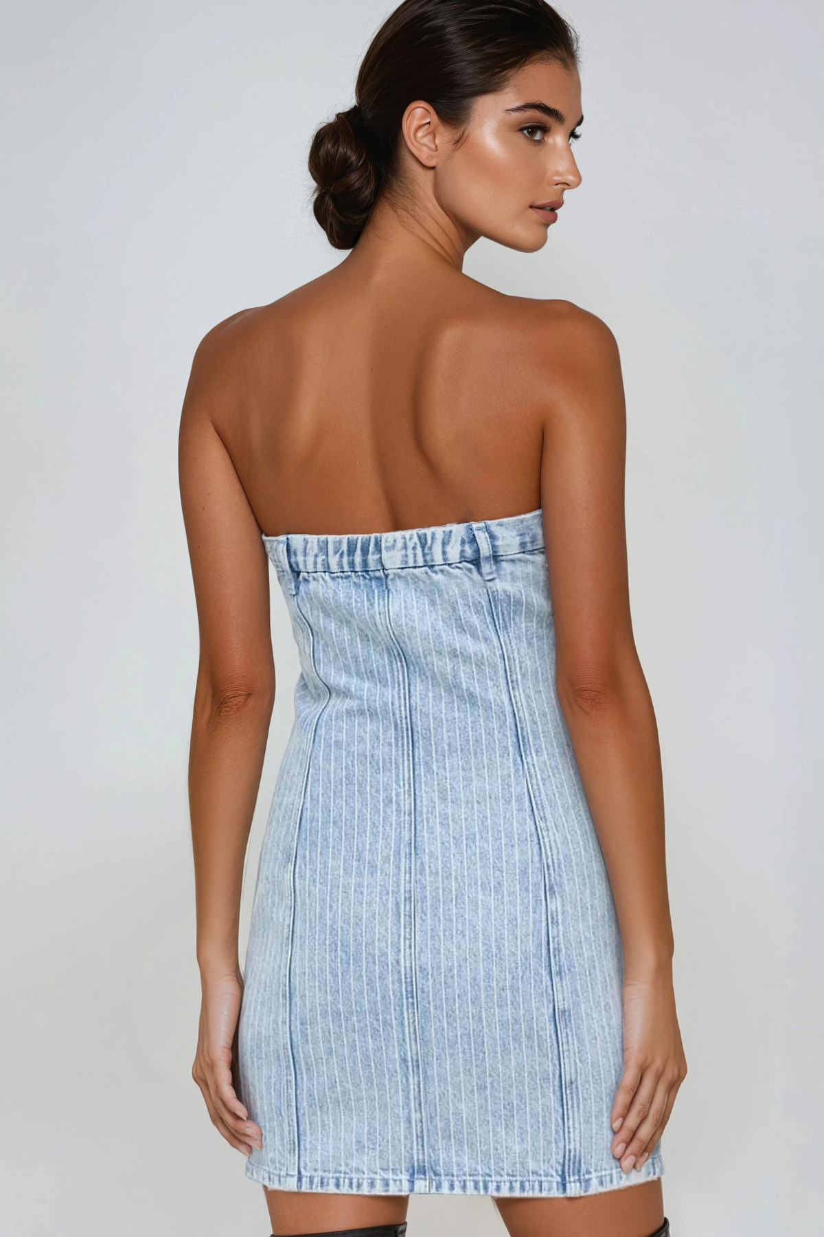 Ida Denim Deconstruction Mini Dress