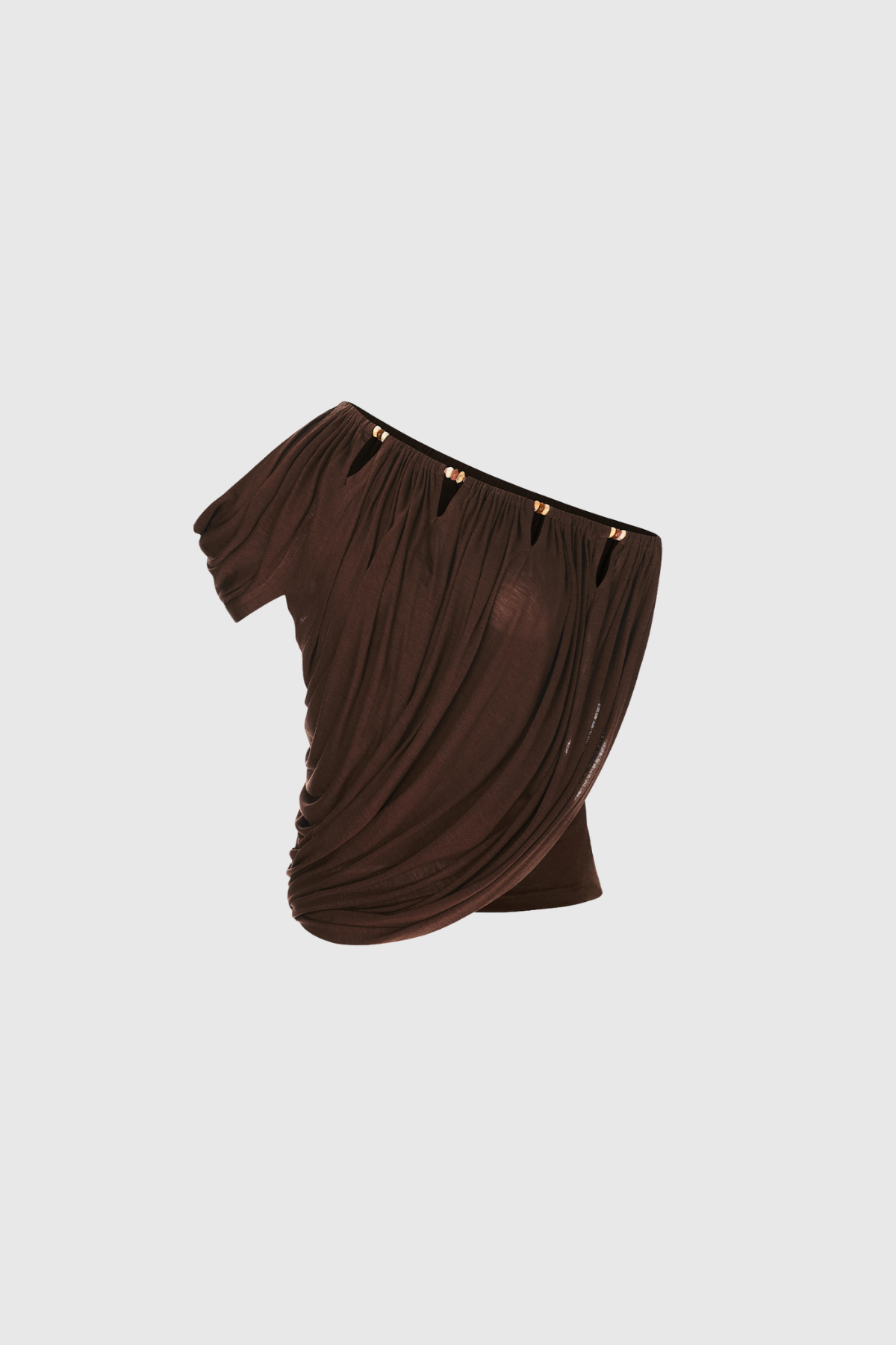 Herleva One Shoulder Ruch Maxi Skirt Set