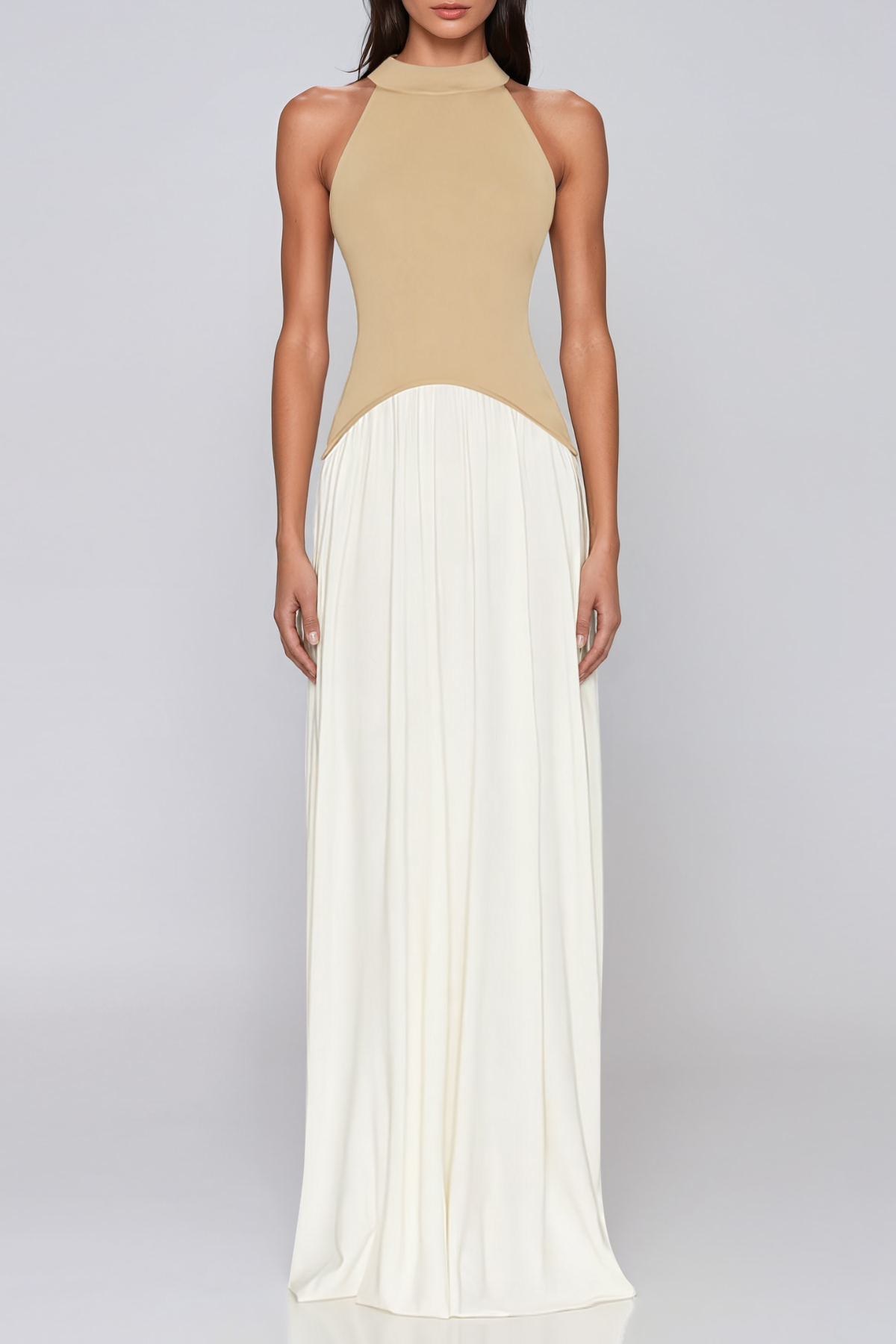 Jazmin Sleeveless Ruch Maxi Dress