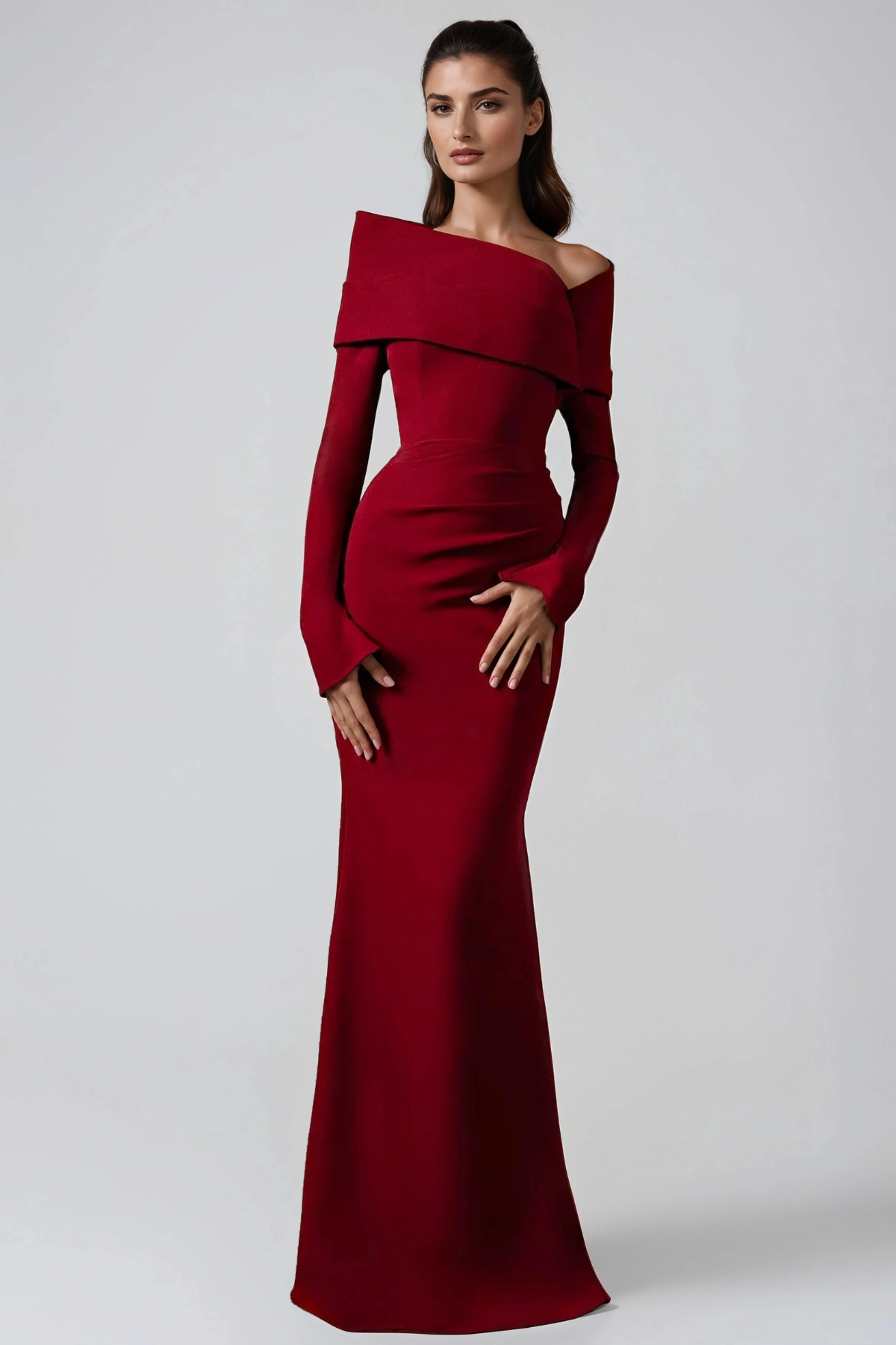 Herlequin Off Shoulder Mermaid Maxi Dress