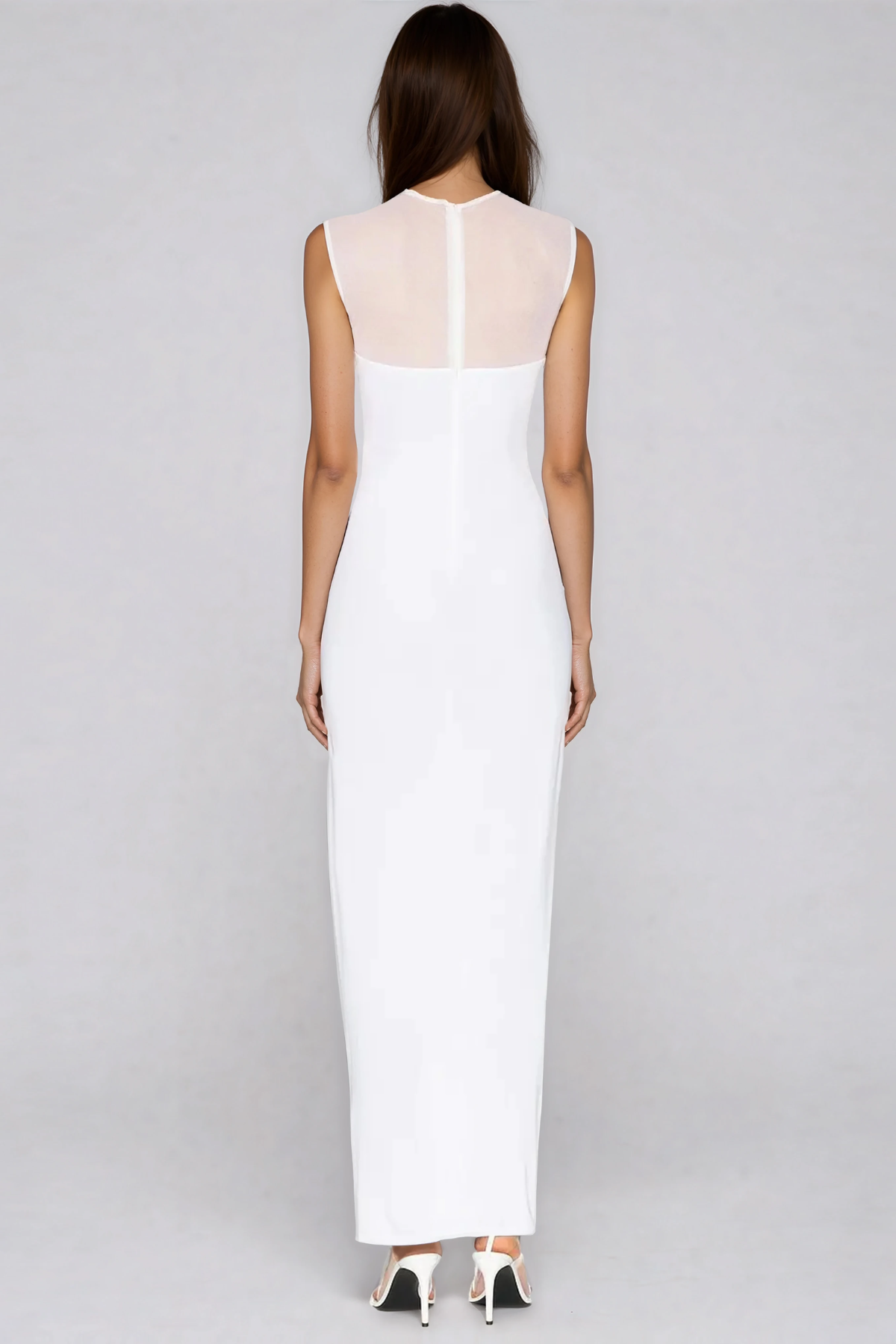 Gisela Sleeveless Mesh Maxi Dress