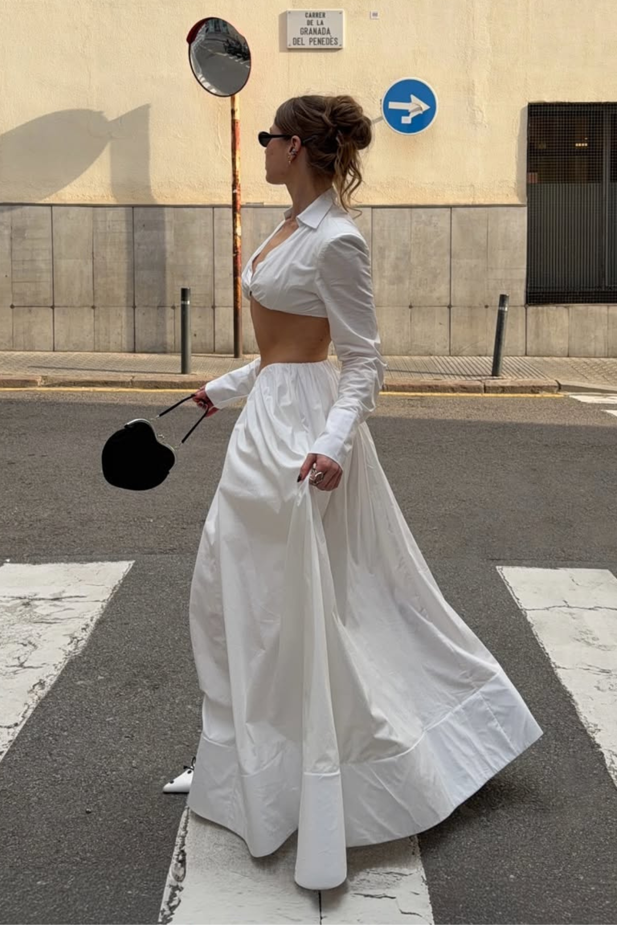 Diklah Long Sleeve Crop Skirt Set