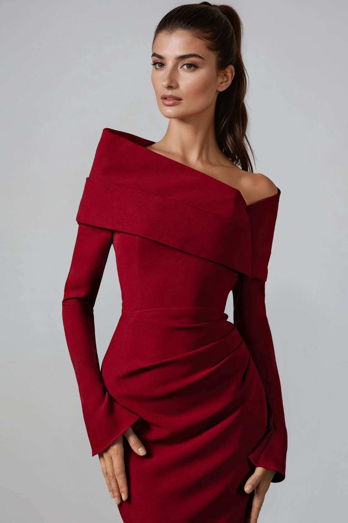 Herlequin Off Shoulder Mermaid Maxi Dress
