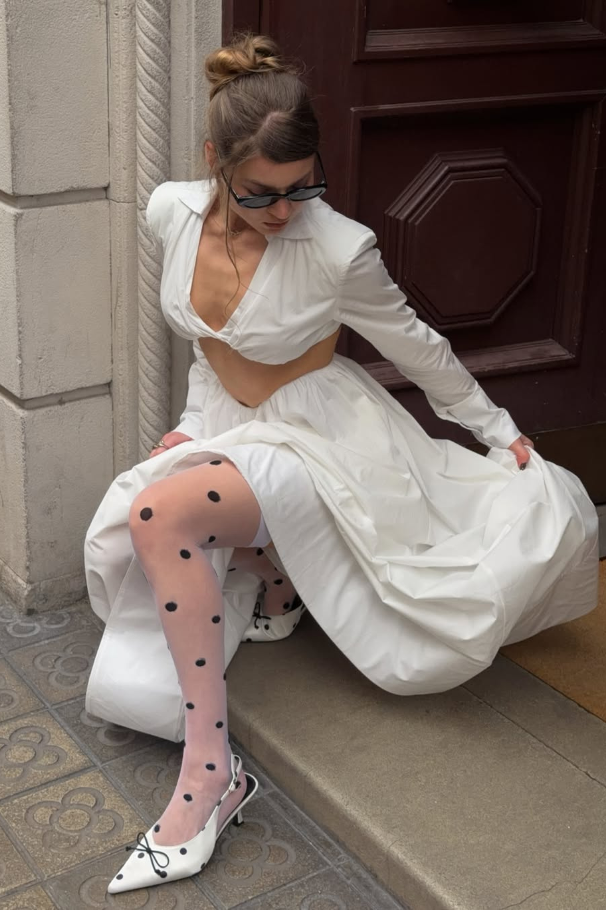 Diklah Long Sleeve Crop Skirt Set