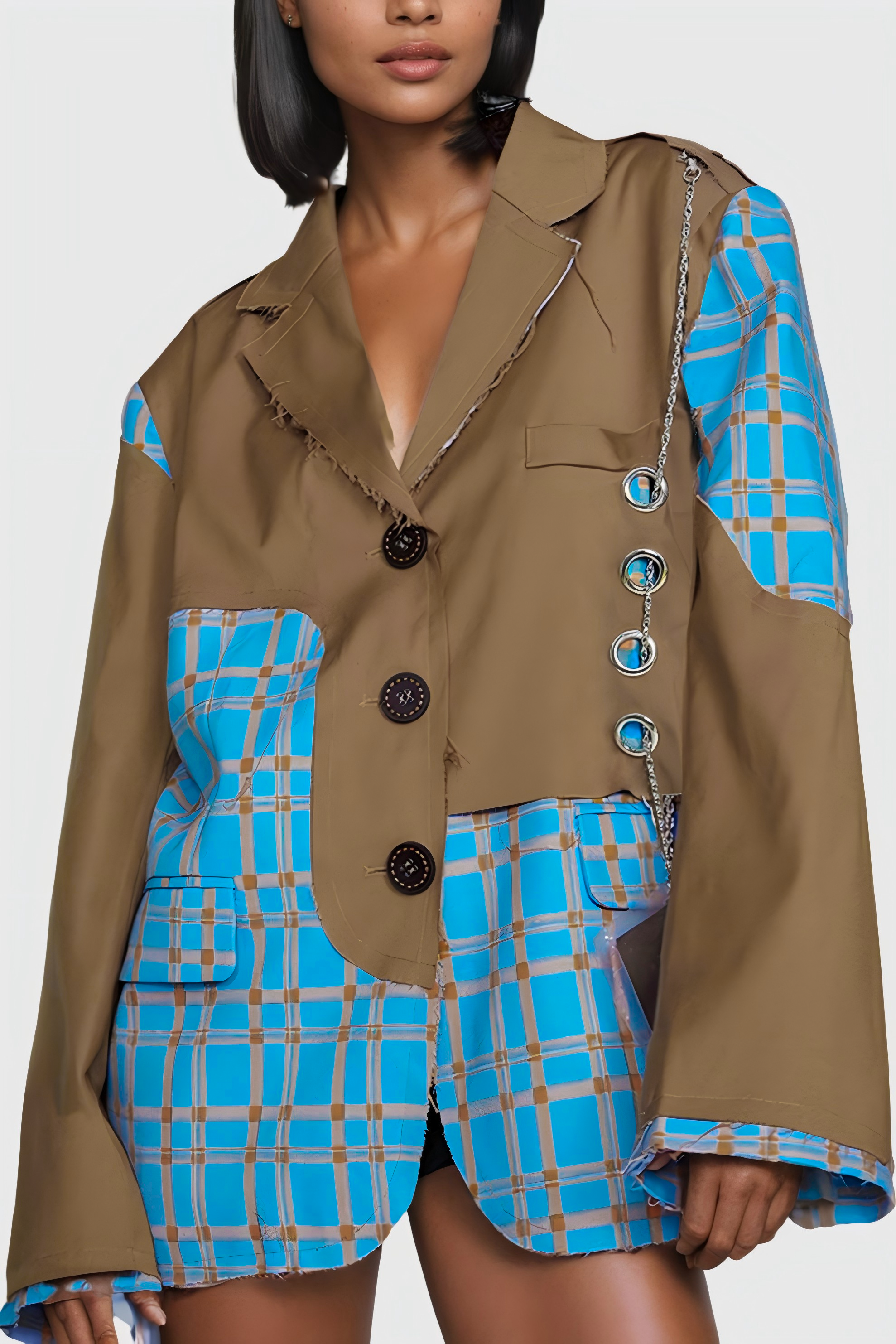 Abilyx Chain Deconstruct Grid Blazer