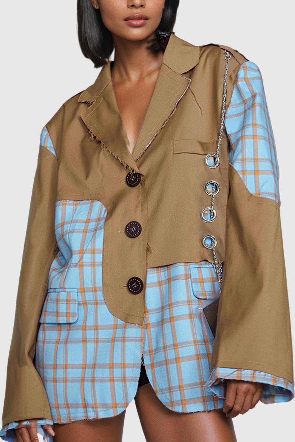 Abilyx Chain Deconstruct Grid Blazer