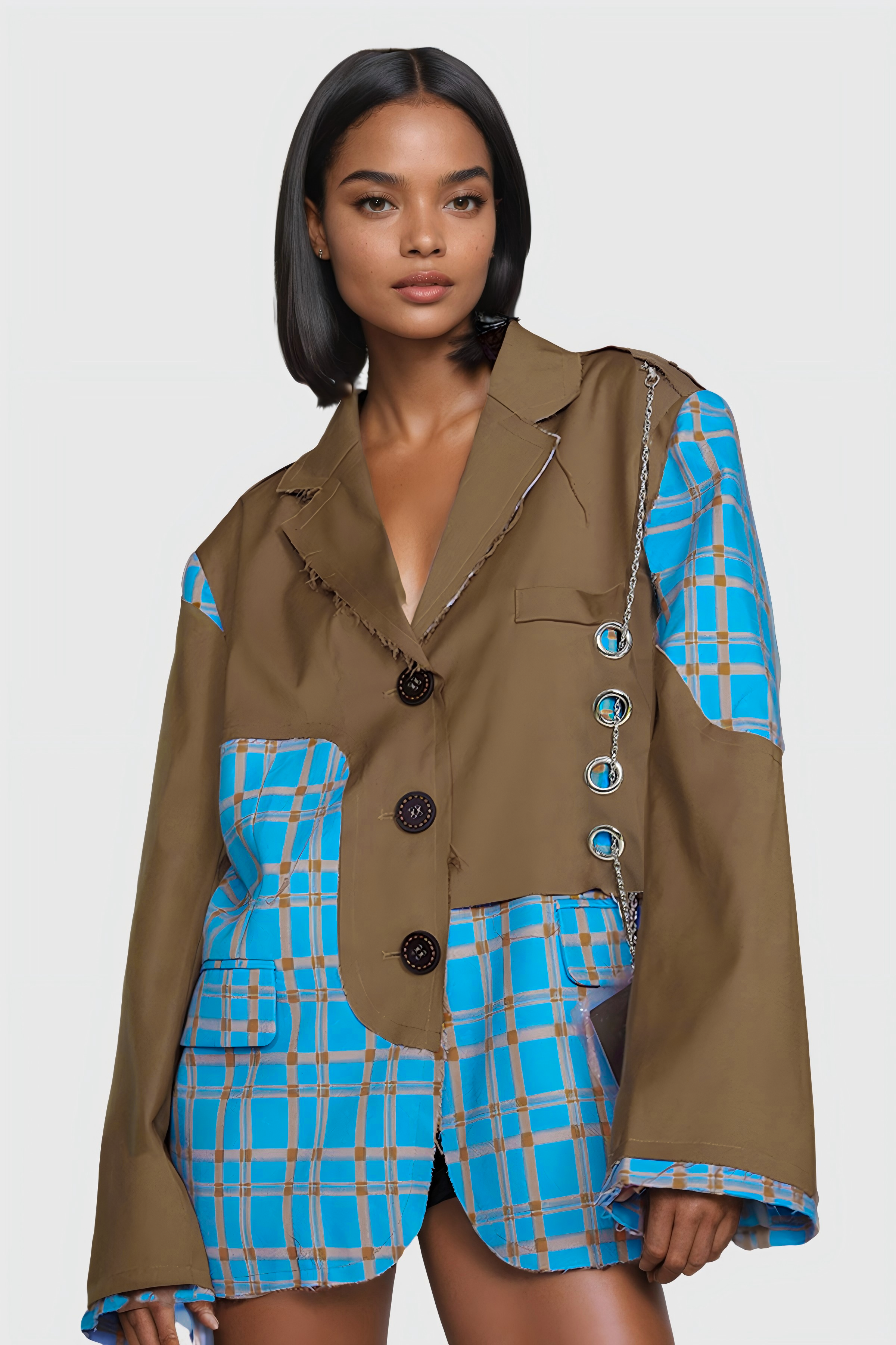 Abilyx Chain Deconstruct Grid Blazer