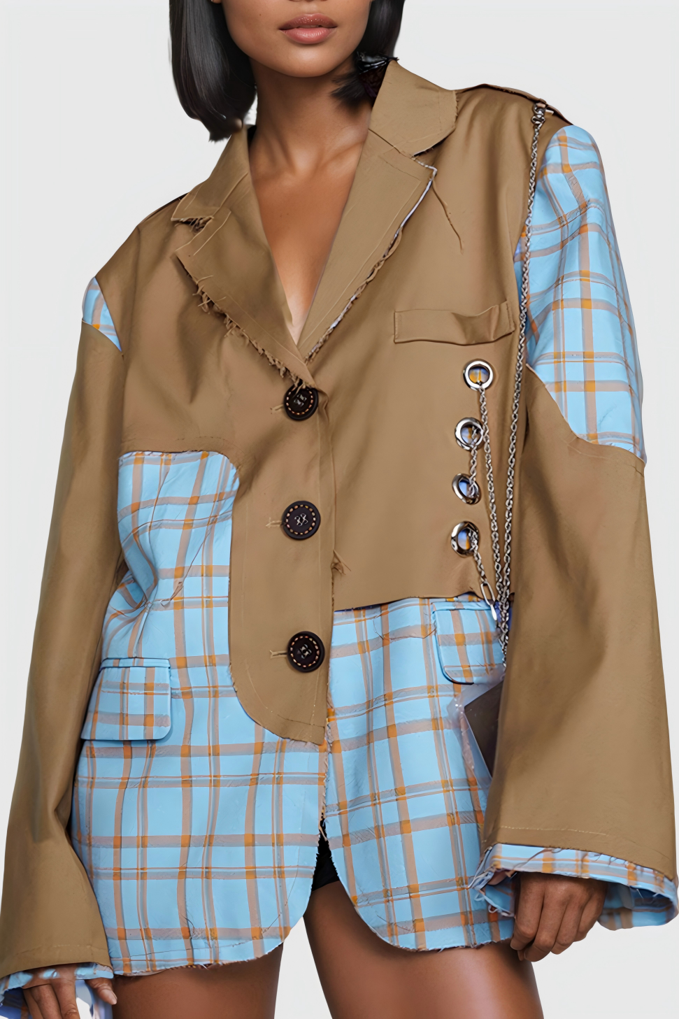 Abilyx Chain Deconstruct Grid Blazer