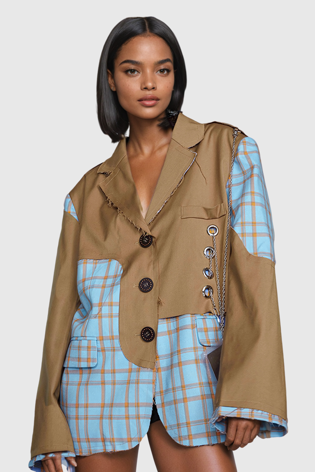 Abilyx Chain Deconstruct Grid Blazer