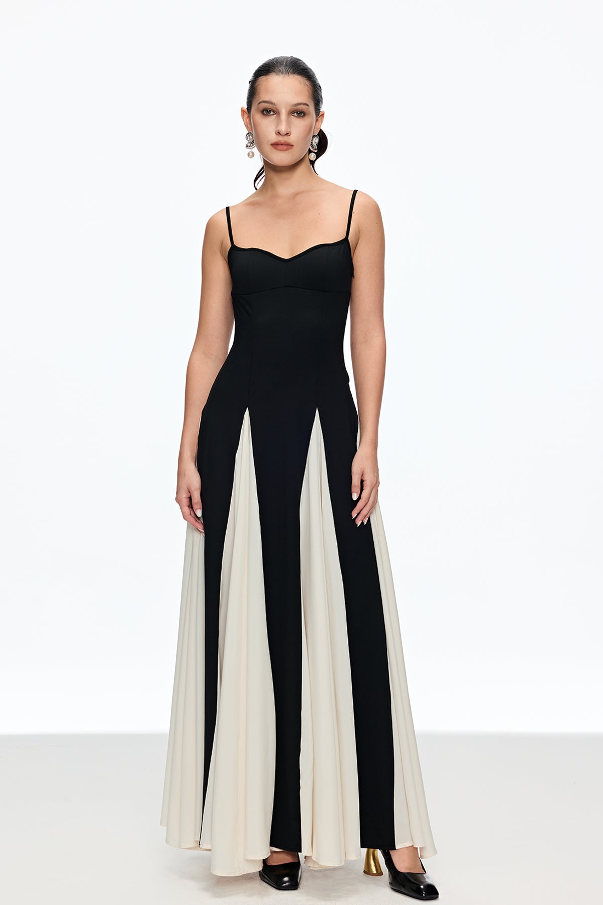 Adiel Deconstruct Ruch Spaghetti Maxi Dress