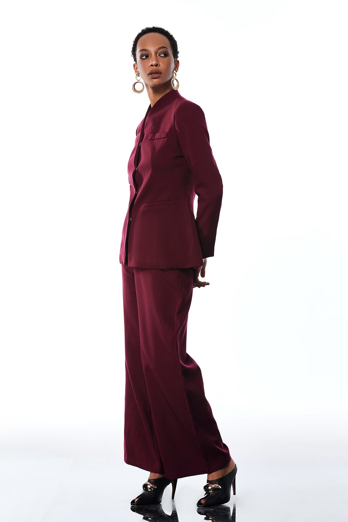 Adwoa Stand Collar Pants Set