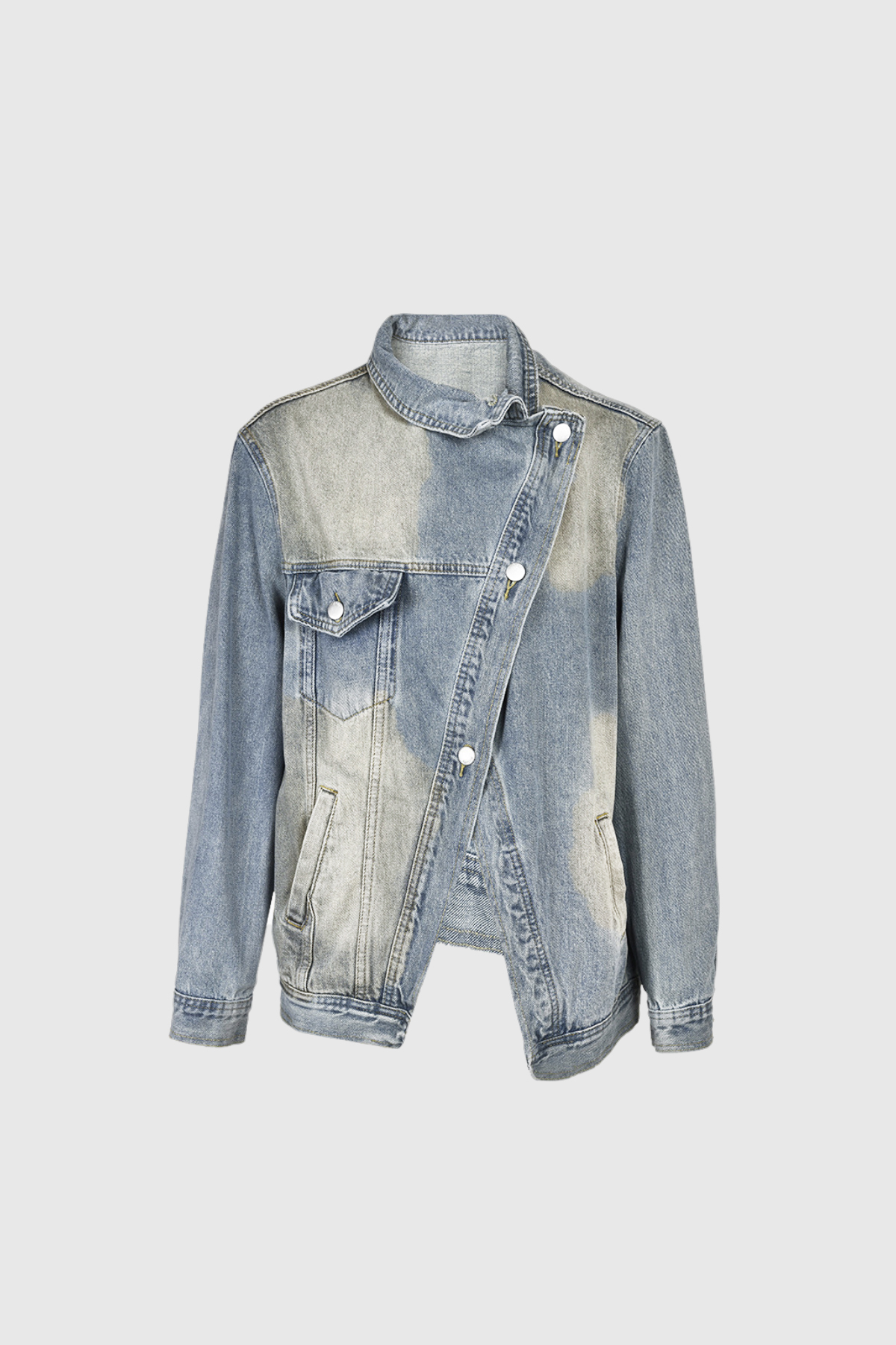 Aegle Deconstruct Asymmetric Denim Jacket