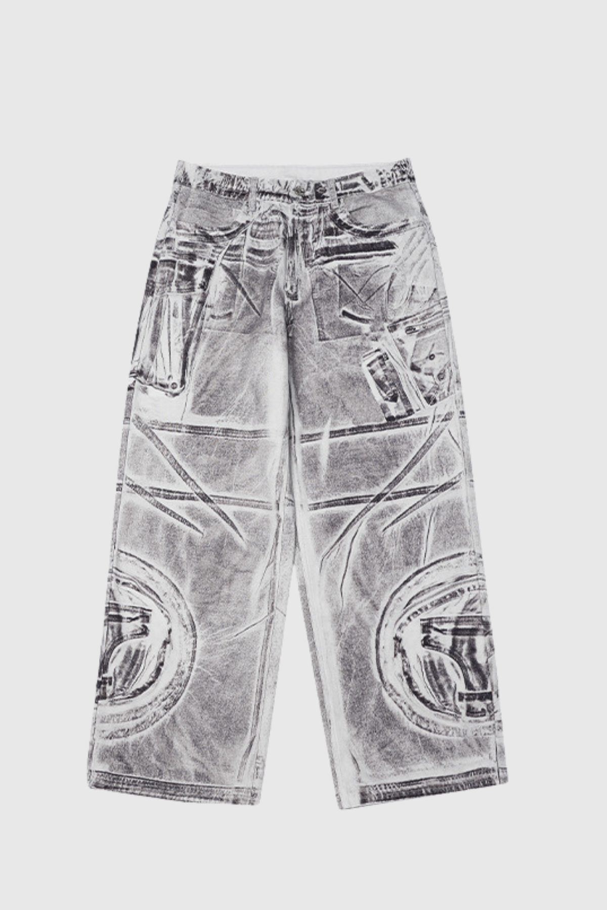 Affleck Print Barrel Jeans