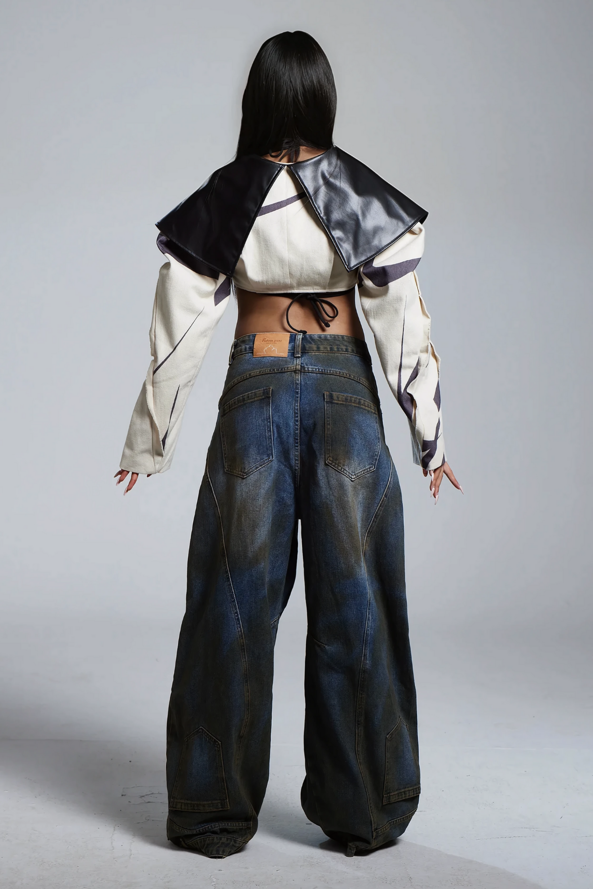 Aire Deconstruct Torn Barrel Jeans
