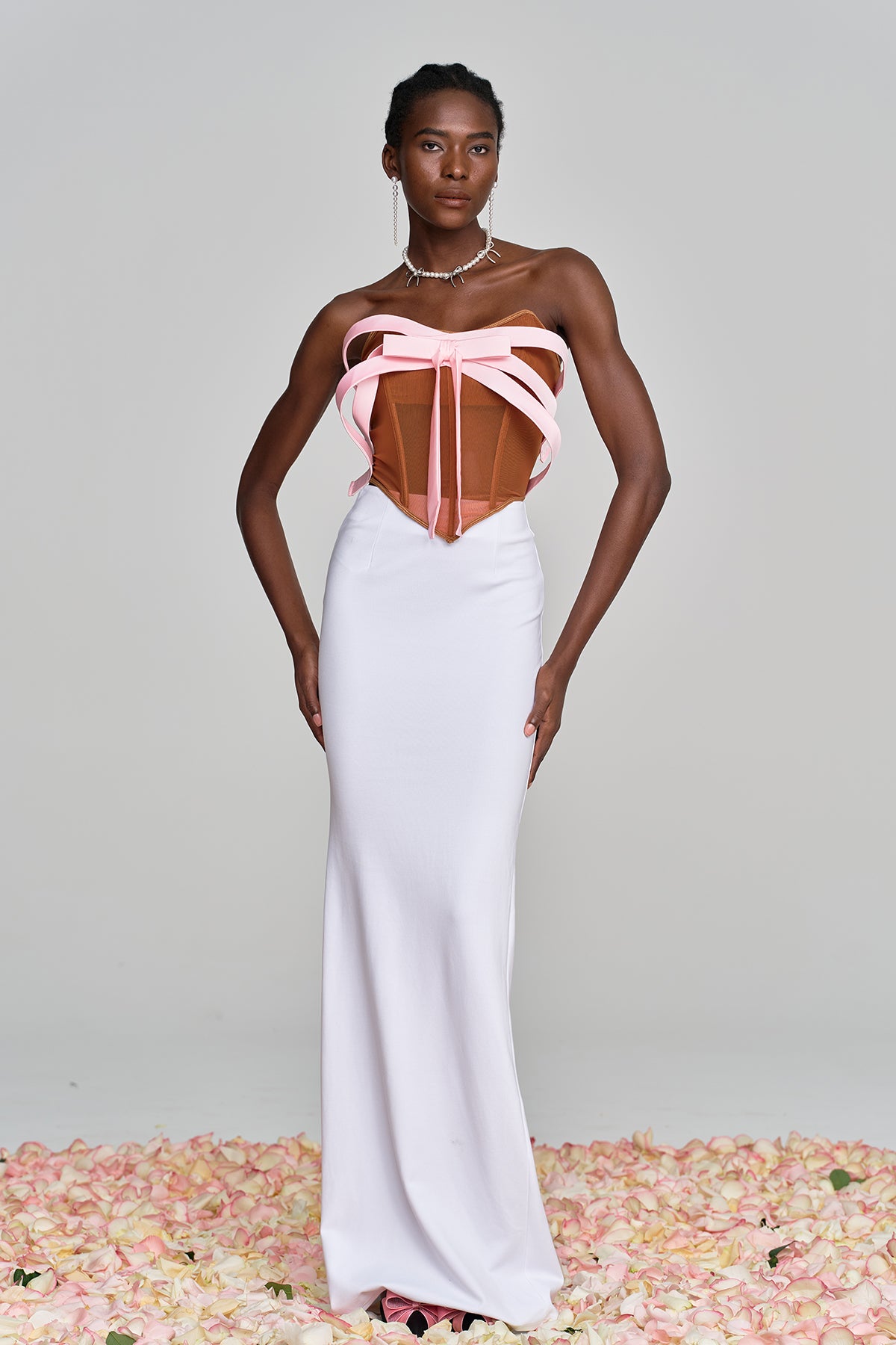 Ake Bow Strapless Deconstruct Top